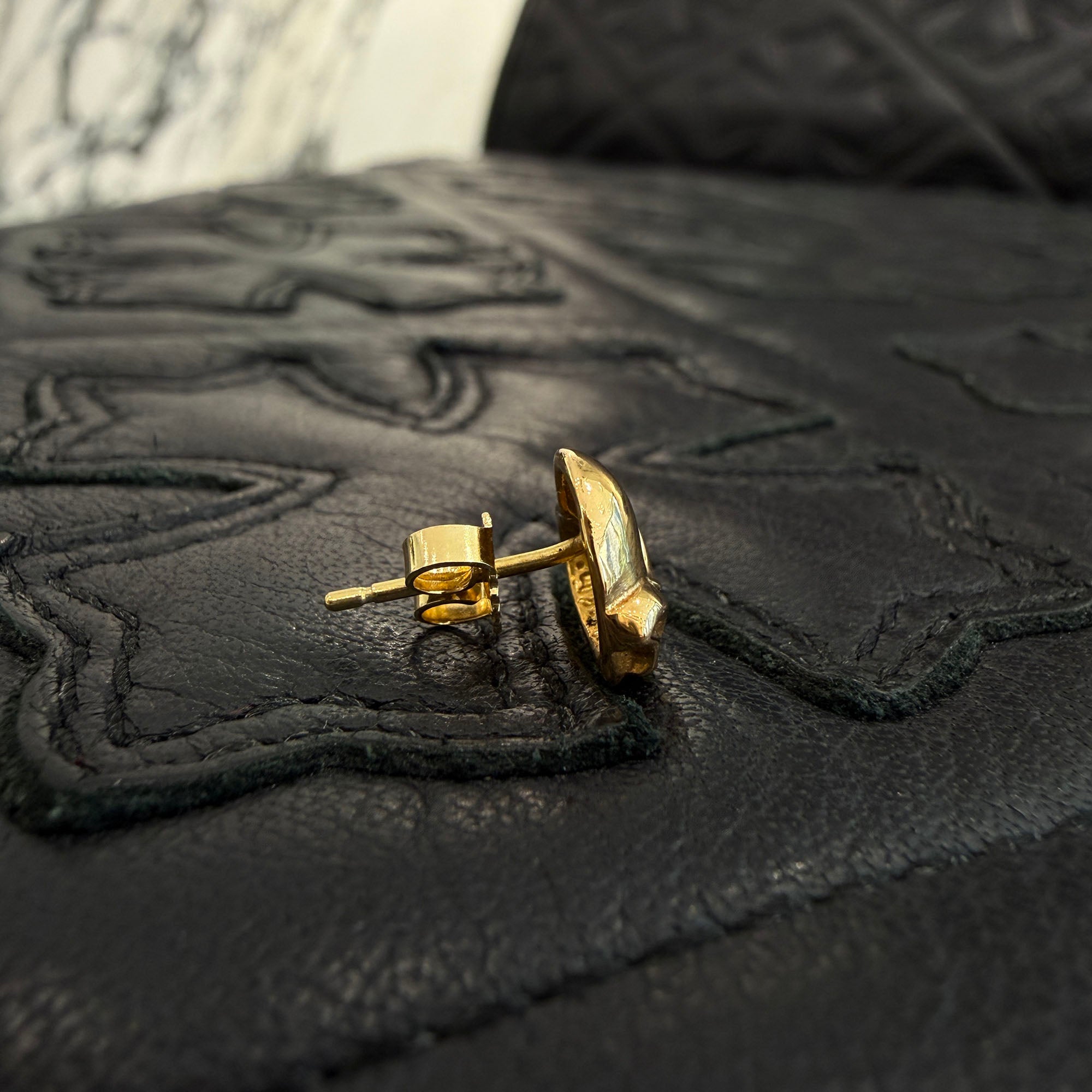 CHROME HEARTS 22K Viny Heart Stud Earrings クロムハーツ 22K ヴィニーハート スタッド イヤリング ピアス