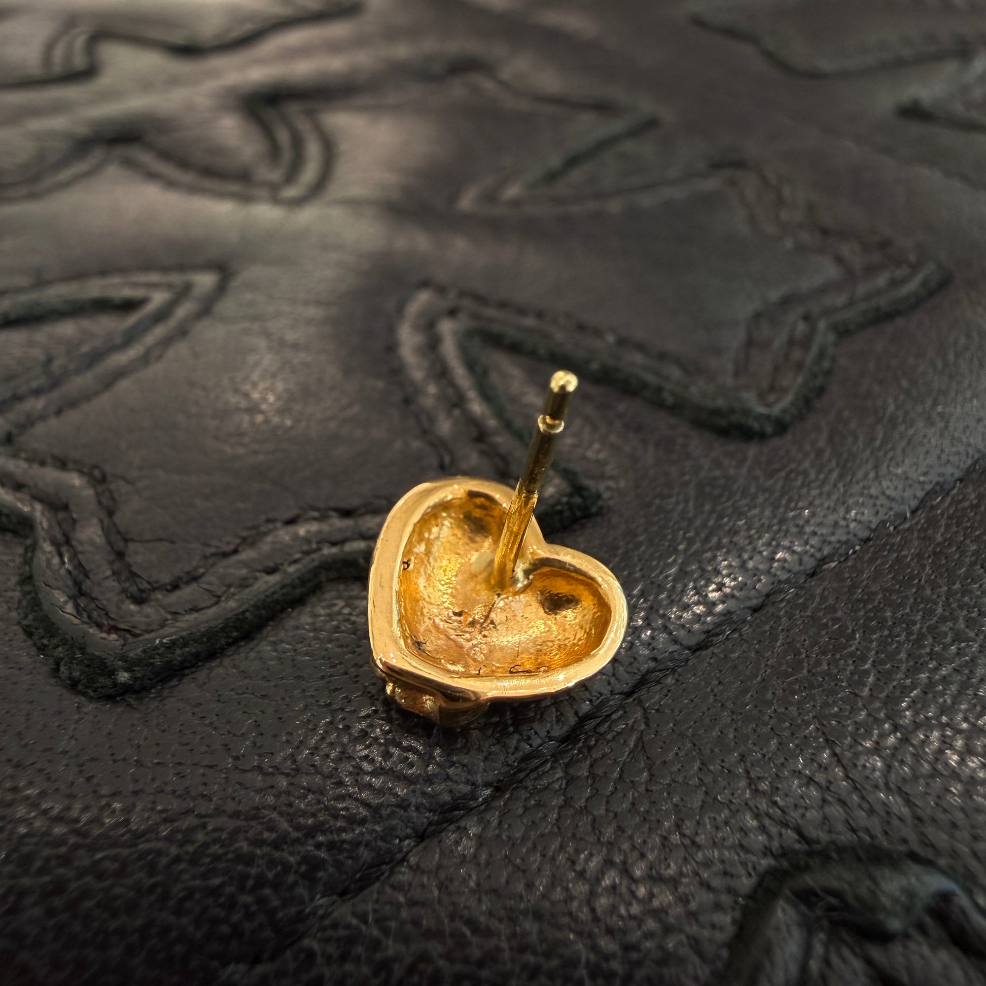CHROME HEARTS 22K Viny Heart Stud Earrings クロムハーツ 22K ヴィニーハート スタッド イヤリング ピアス