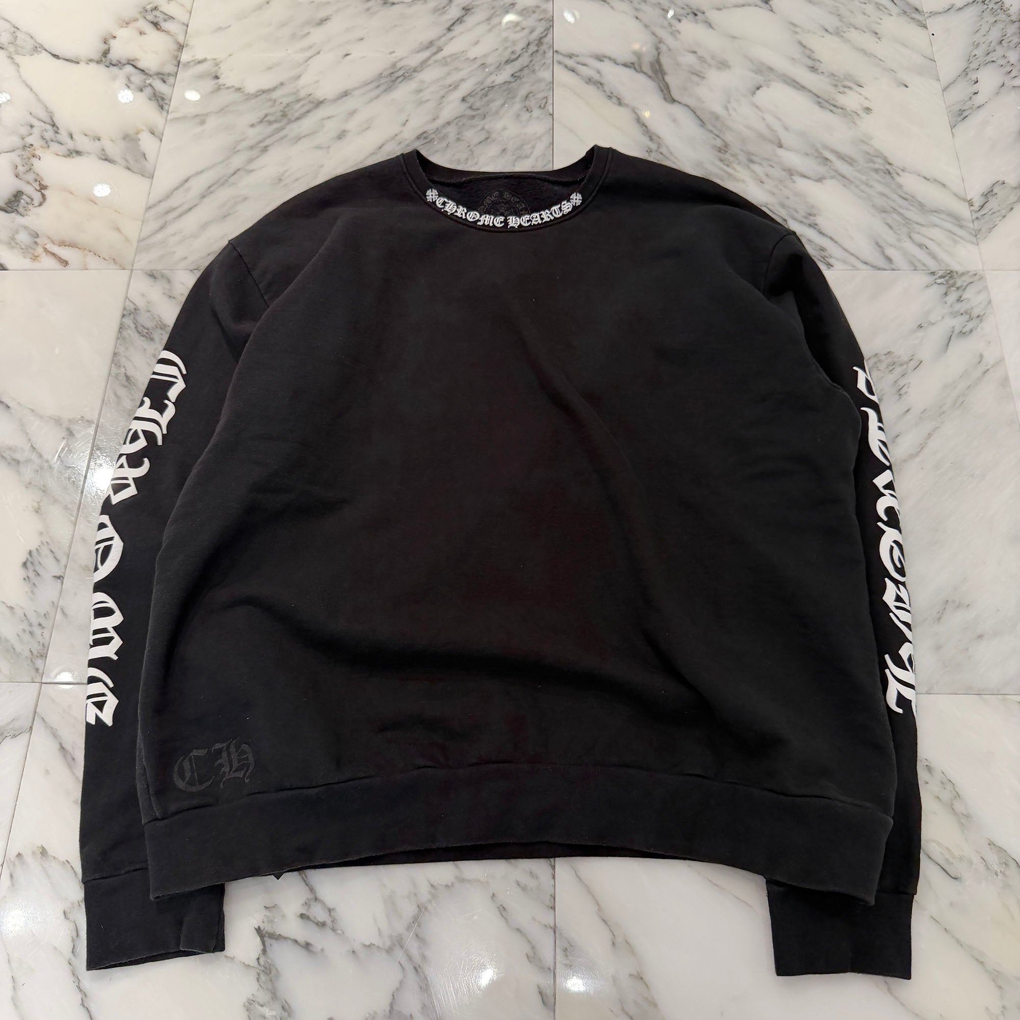 CHROME HEARTS Neck Logo Crewneck Sweatshirt Size M クロムハーツ ネックロゴクルーネックスウェットシャツ サイズM