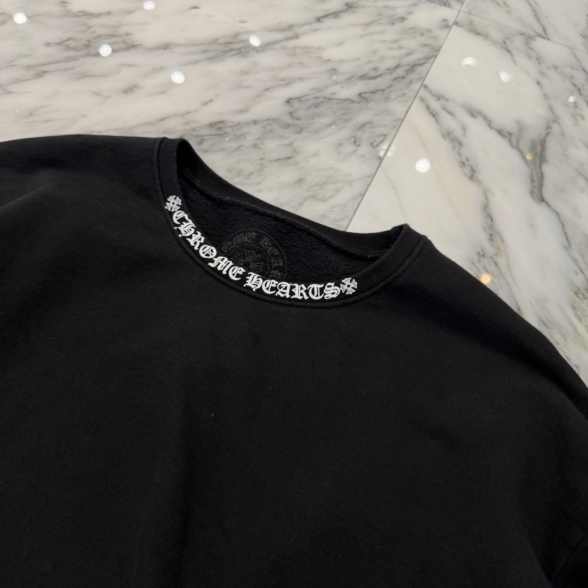 CHROME HEARTS Neck Logo Crewneck Sweatshirt Size M クロムハーツ ネックロゴクルーネックスウェットシャツ サイズM