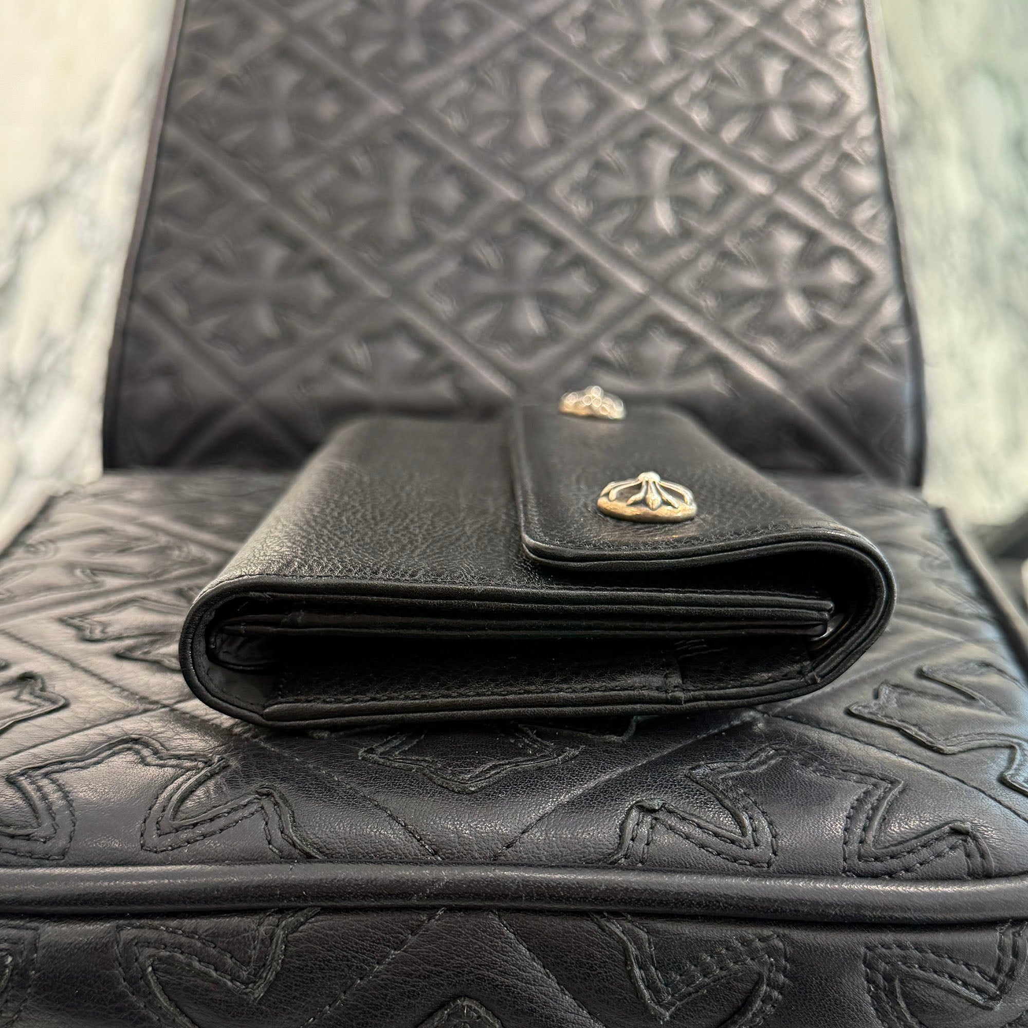 CHROME HEARTS Wave Cross Ball Wallet クロムハーツ ウェーブクロスボール ウォレット