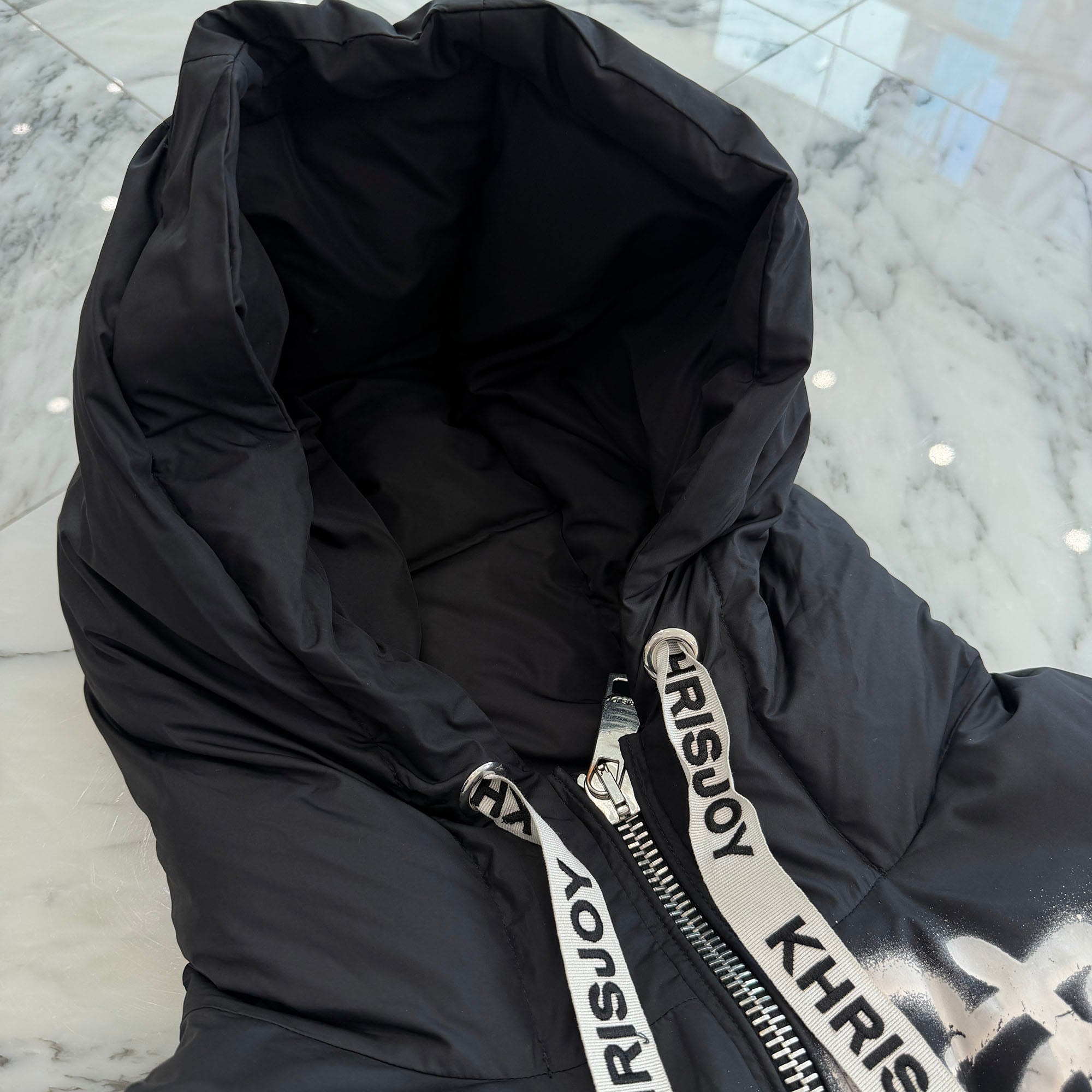 KHRISJOY Graffiti Print Puff Khris Iconic Down Jacket AFMW001NYGL Size 02 クリスジョイ グラフィティプリント パフクリス アイコニック ダウンジャケット サイズ02
