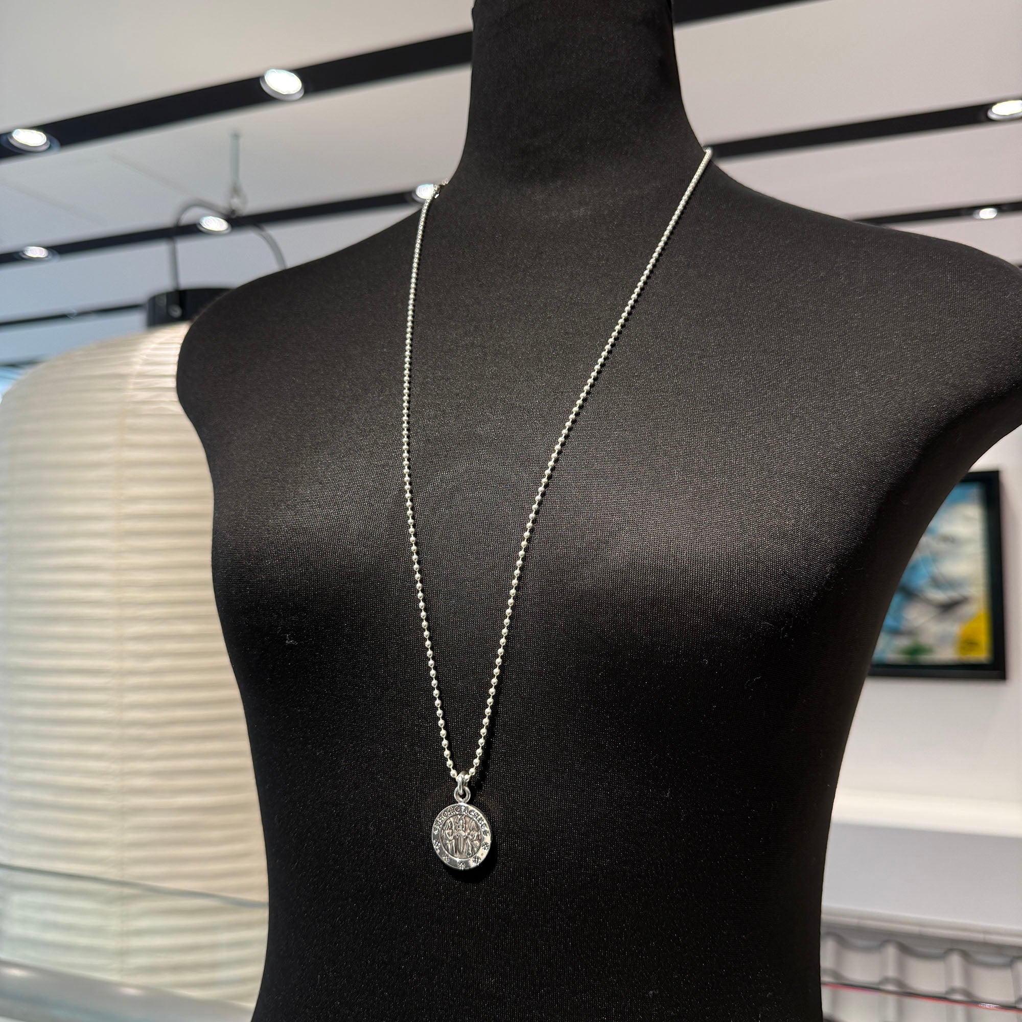 CHROME HEARTS Angel Medal Charm V2 Neckless Size 30inch クロム