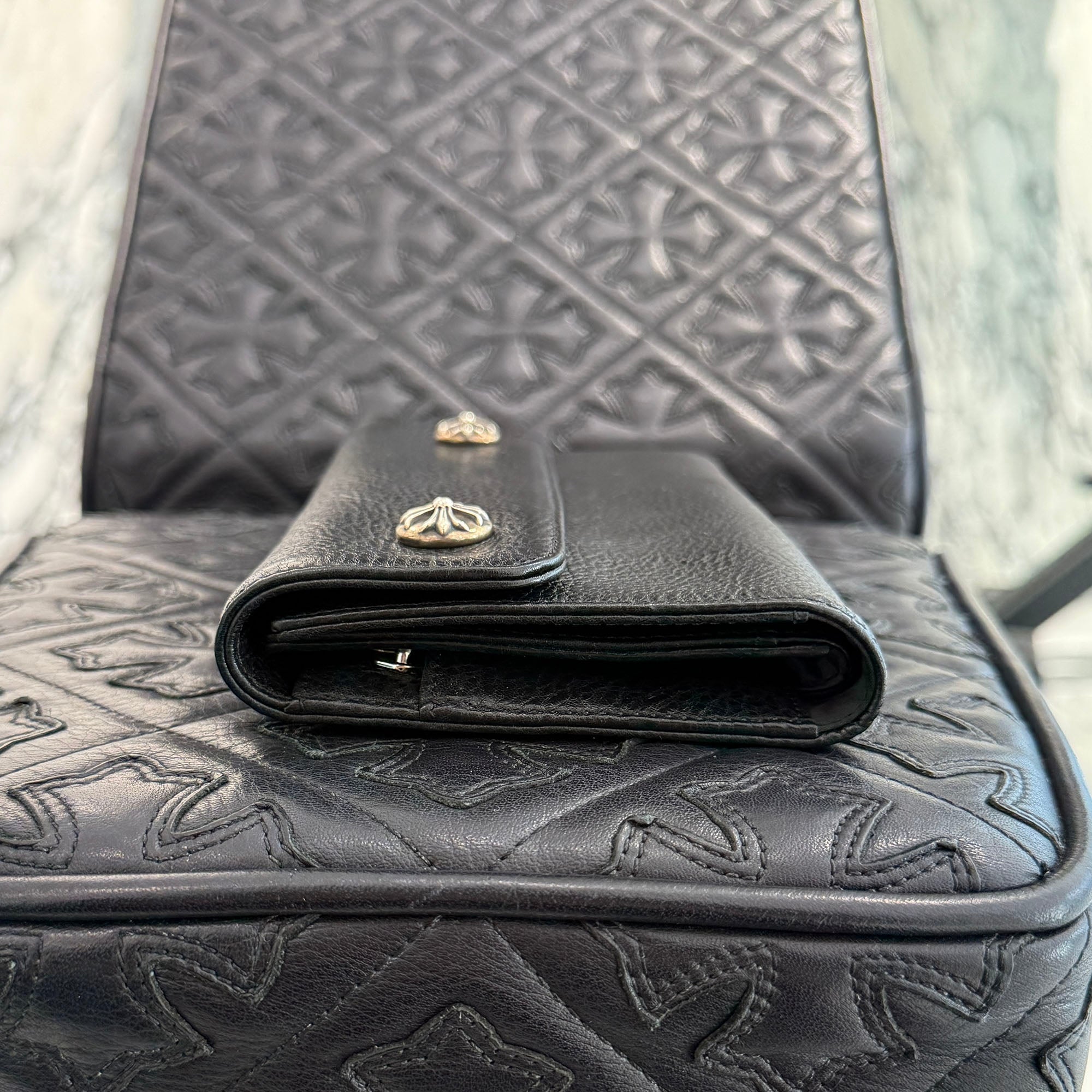 CHROME HEARTS Wave Cross Ball Wallet クロムハーツ ウェーブクロスボール ウォレット