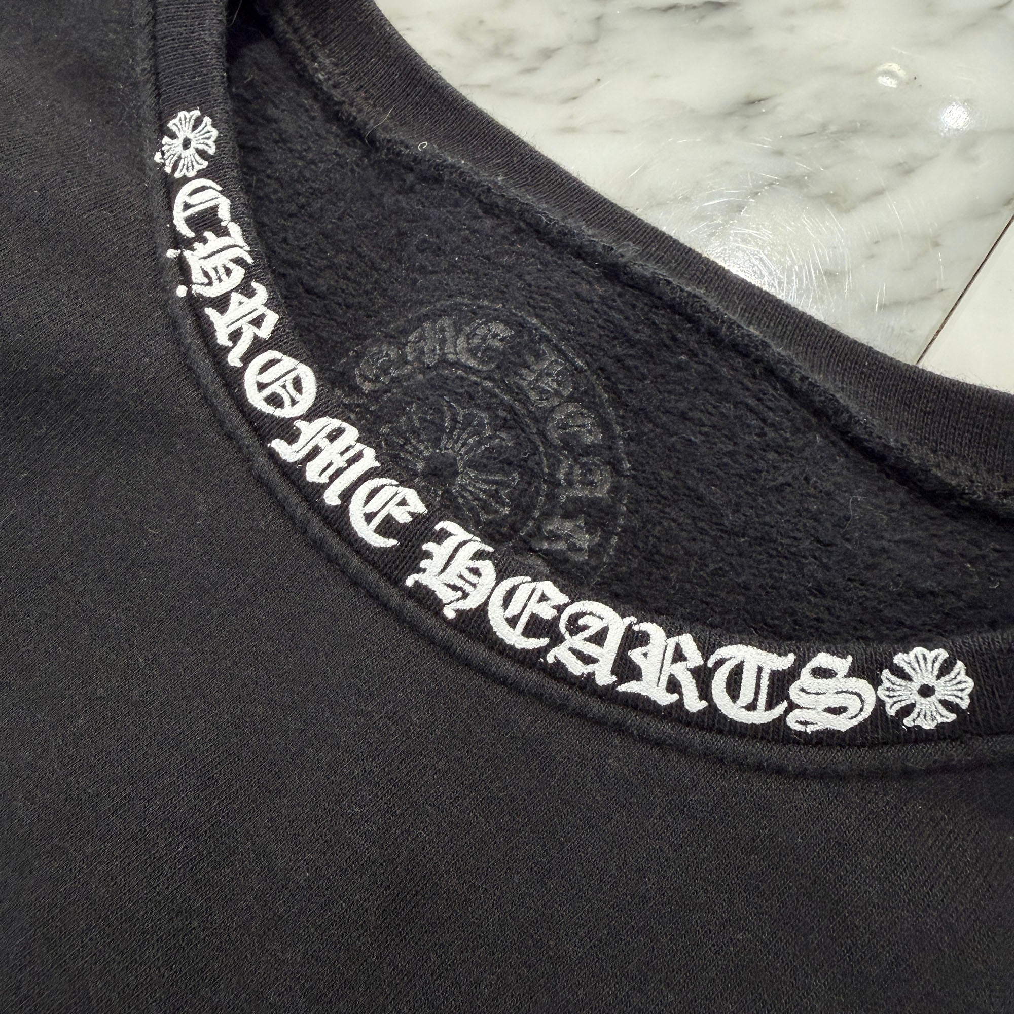 CHROME HEARTS Neck Logo Crewneck Sweatshirt Size M クロムハーツ ネックロゴクルーネックスウェットシャツ サイズM