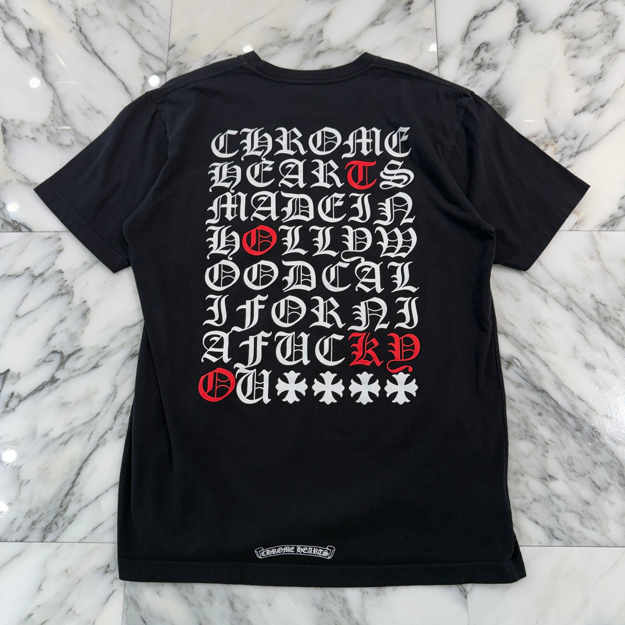 CHROME HEARTS Made In Hollywood Vertical Logo Tee Size L クロムハーツ メイドインハリウッド ヴァーティカルロゴ Tシャツ サイズL