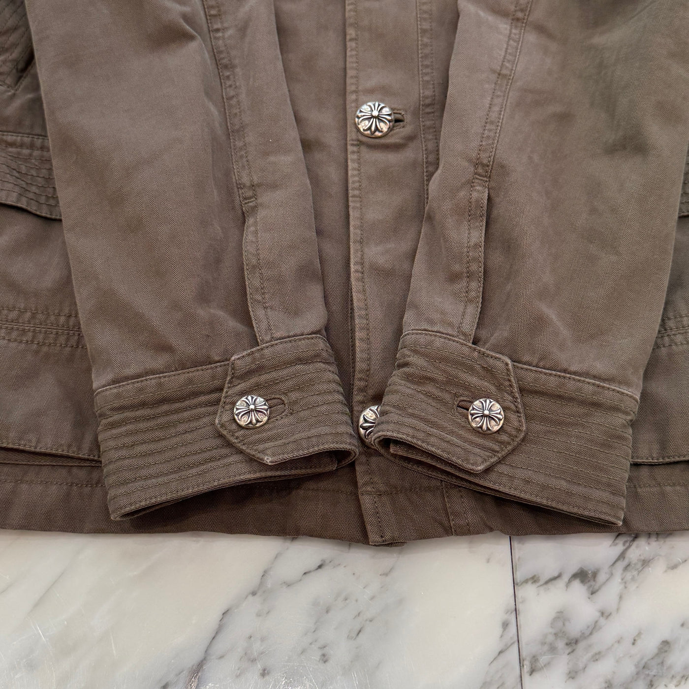 CHROME HEARTS CHERRY BOMB Cross Ball Military Jacket Size L クロム 