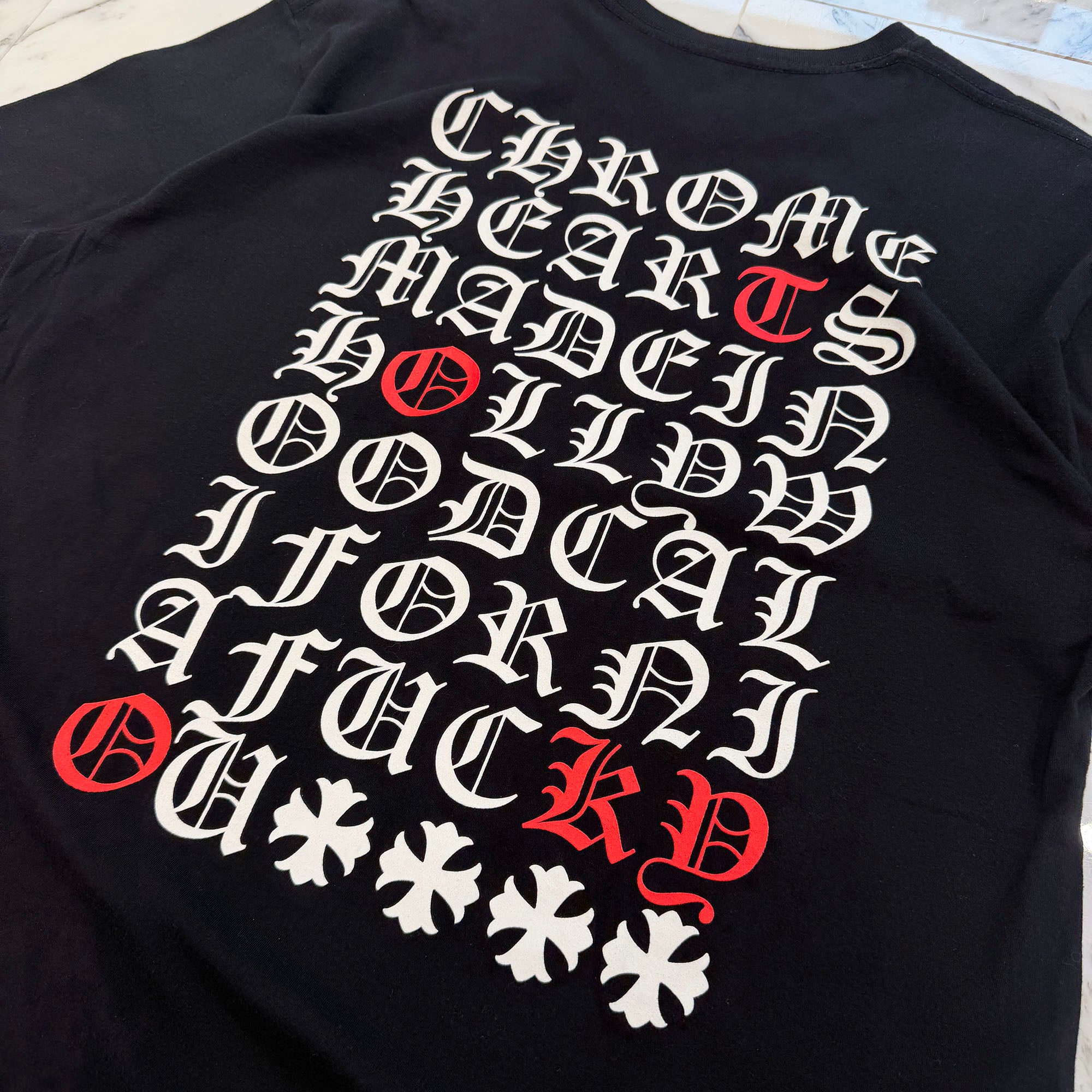 CHROME HEARTS Made In Hollywood Vertical Logo Tee Size XL クロムハーツ メイドインハリウッド ヴァーティカルロゴ Tシャツ サイズXL