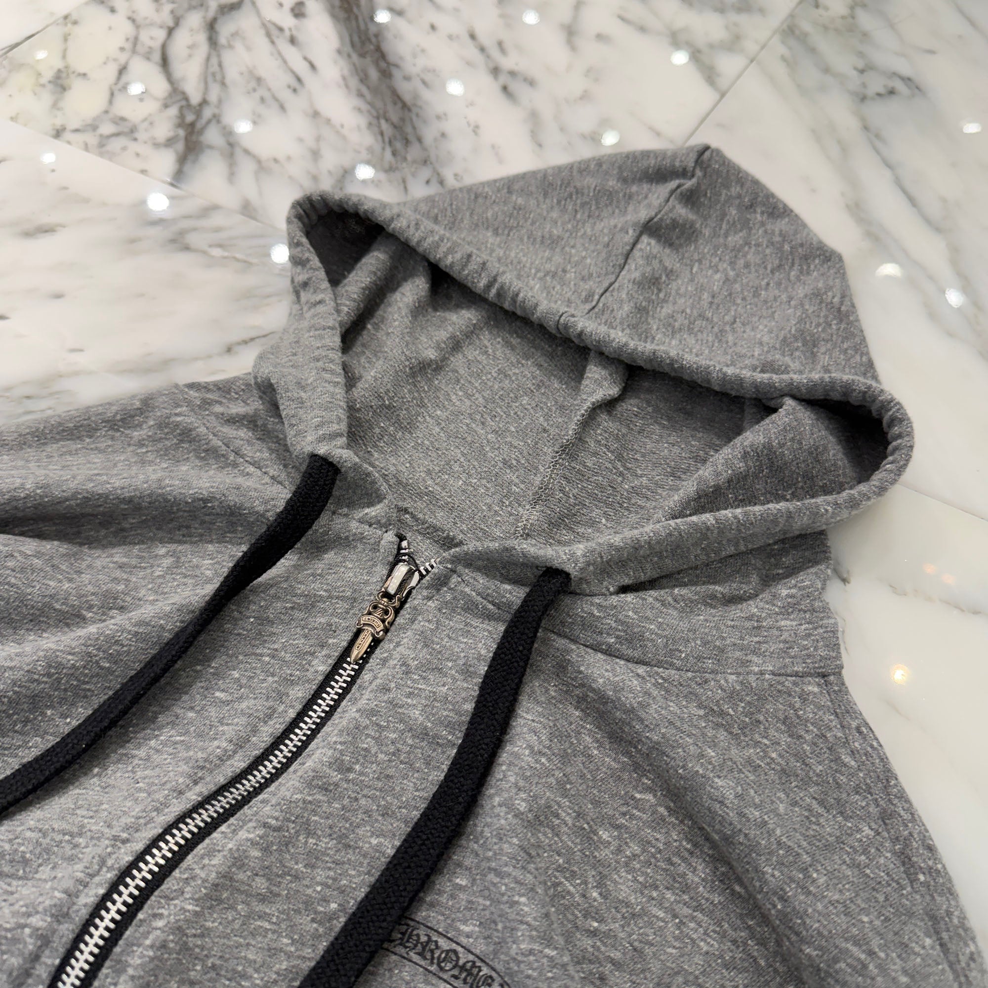 CHROME HEARTS Back Flare Knee Zip Up Hoodie Size M クロムハーツ バック フレアニー ジップアップ フーディ サイズM