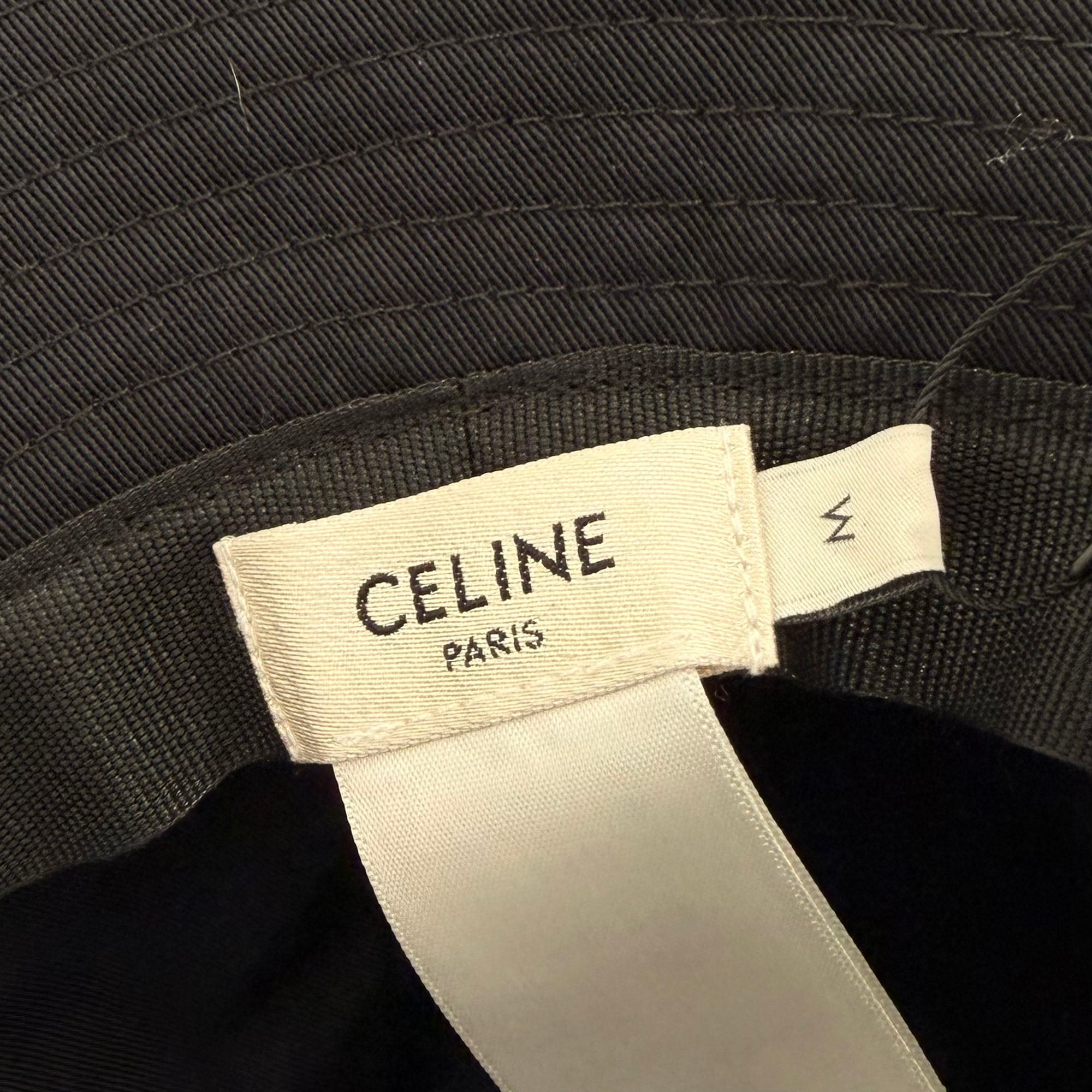 CELINE 2022SS Logo Embroidery Cotton Bucket Hat 2AU5B968P Size M セリーヌ ロゴ刺繍 コットン バケットハット サイズM