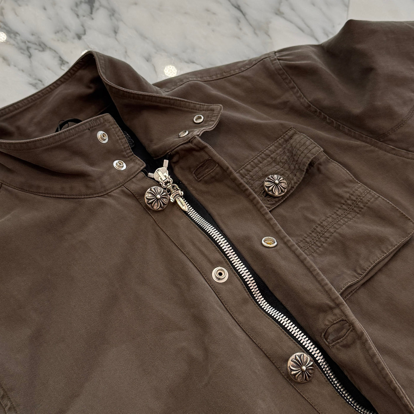CHROME HEARTS CHERRY BOMB Cross Ball Military Jacket Size L クロム 