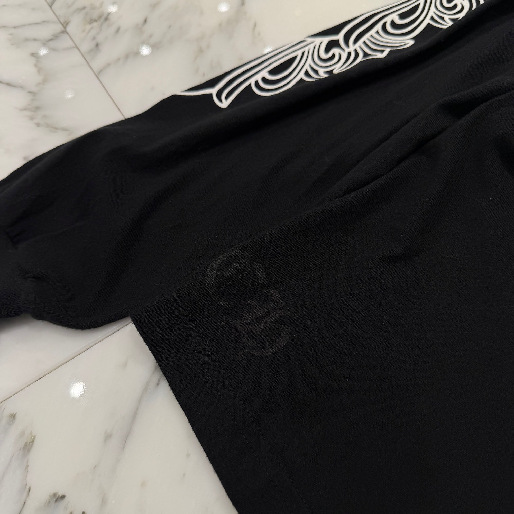 CHROME HEARTS Floral Cross Horseshoe Long Sleeve Tee Size L クロムハーツ フローラルクロス ホースシュー ロングスリーブ Tシャツ サイズL