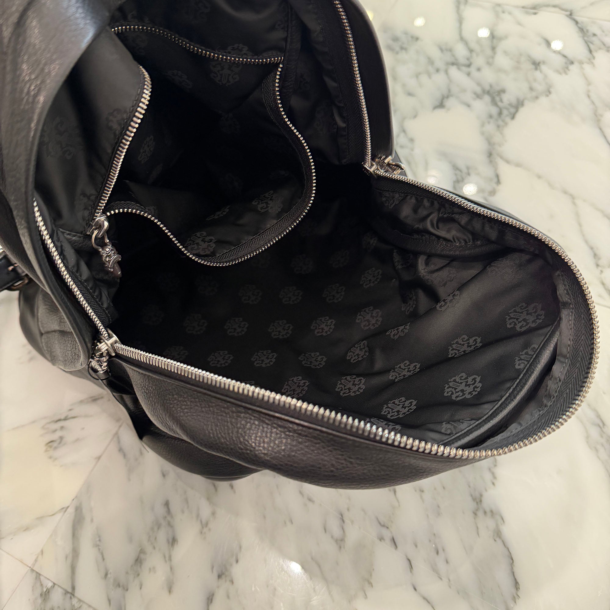 CHROME HEARTS Seventh Grade Cemetery Leather Cross Patch Large Back Pack クロムハーツ セブンスグレード セメタリー レザークロスパッチ ラージ バックパック