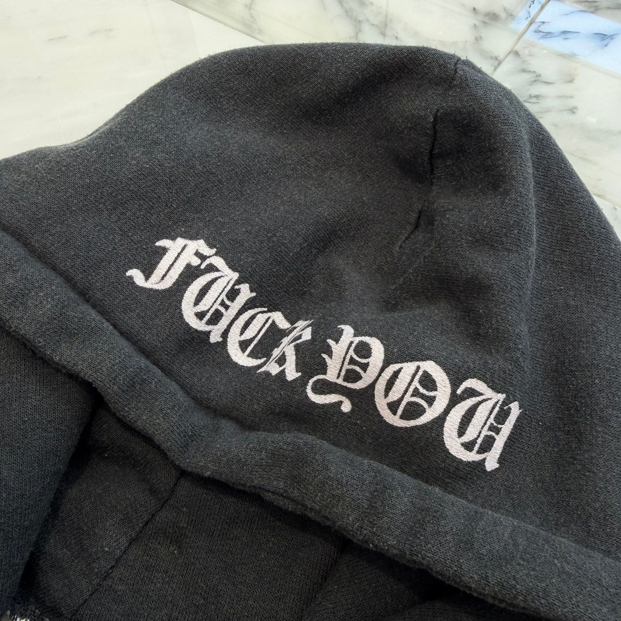 CHROME HEARTS Hooded Fuck You Horseshoe Pullover Hoodie Size M クロムハーツ フーデッド ファックユー ホースシュー プルオーバーフーディ サイズM