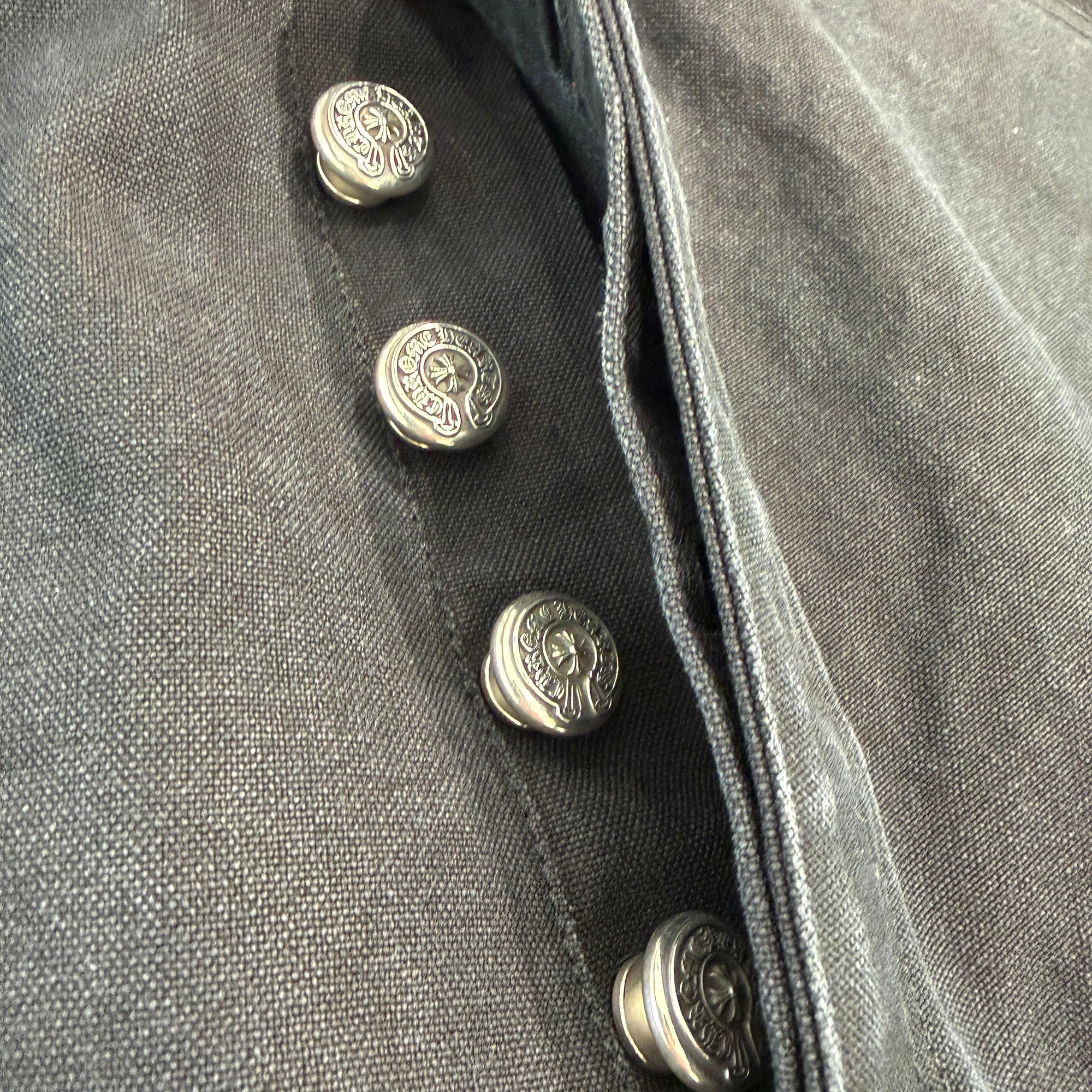 CHROME HEARTS Carpenter Cemetery Cross Patch Denim Shorts Size 36 クロムハーツ カーペンター セメタリークロスパッチ デニムショーツ サイズ36