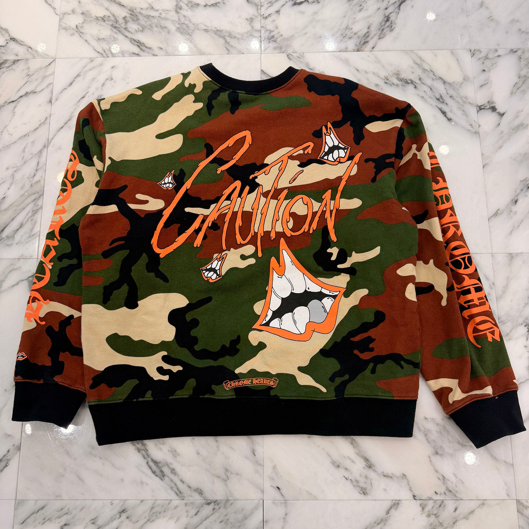 CHROME HEARTS × MATTY BOY 2022SS PPO CAUTION SWTSHRT Size XL クロムハーツ × マッティボーイ コーションスウェットシャツ サイズXL