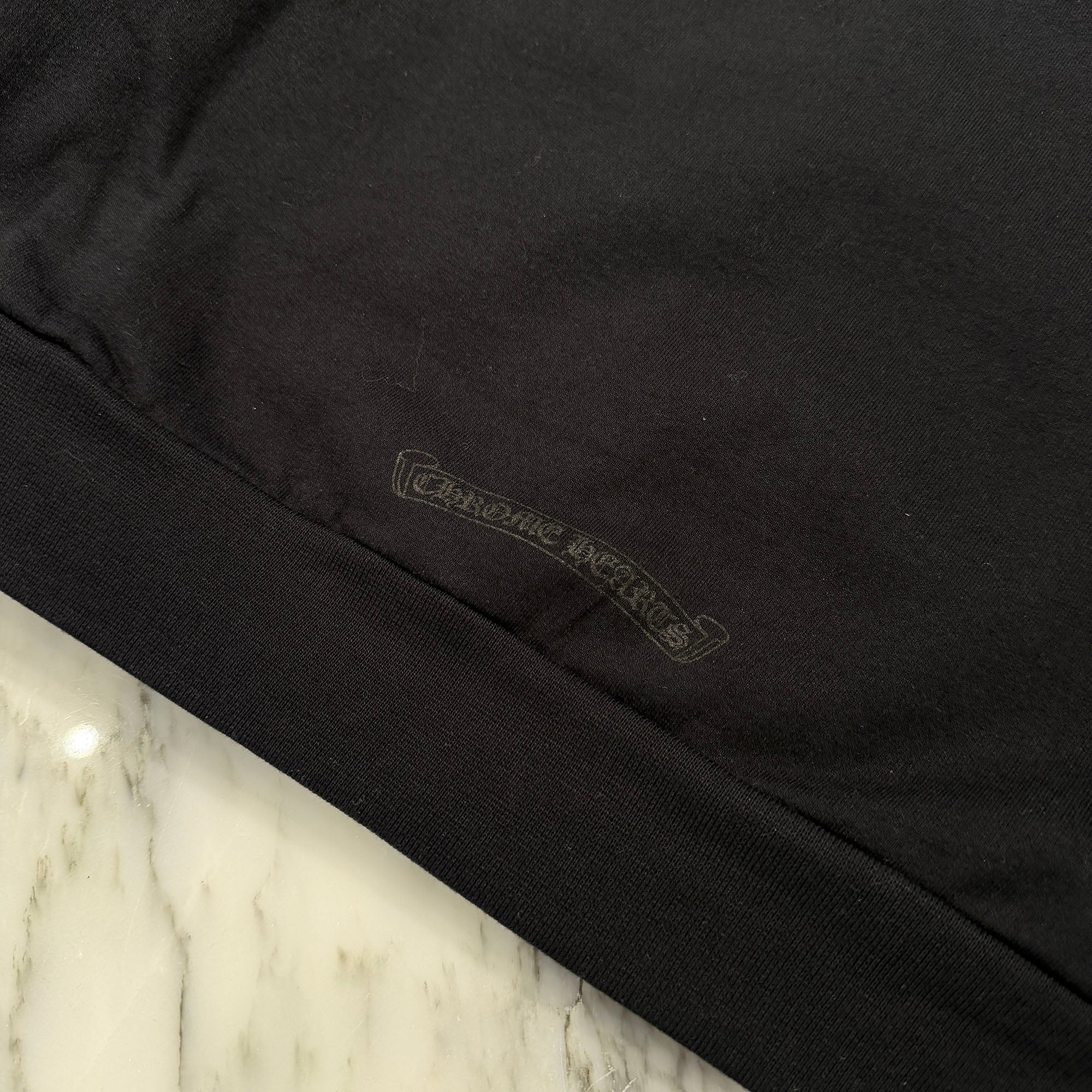 CHROME HEARTS Miami Limited Vertical Logo Cemetery Cross Print Pullover Hoodie Size L クロムハーツ マイアミ限定 ヴァーティカルロゴ セメタリークロスプリント プルオーバーフーディー サイズL