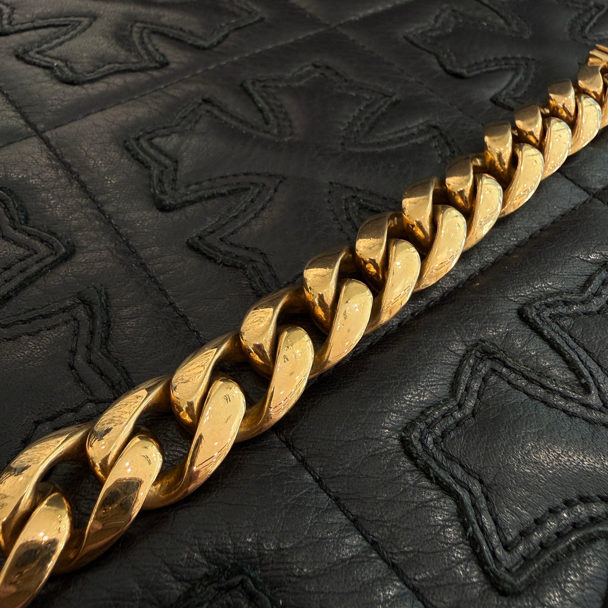 CHROME HEARTS 22K Classic Chain BOX ID Bracelet Pave Diamond 13 LINK クロムハーツ 22K クラッシックチェーン ボックスID ブレスレット パヴェダイヤモンド 13リンク