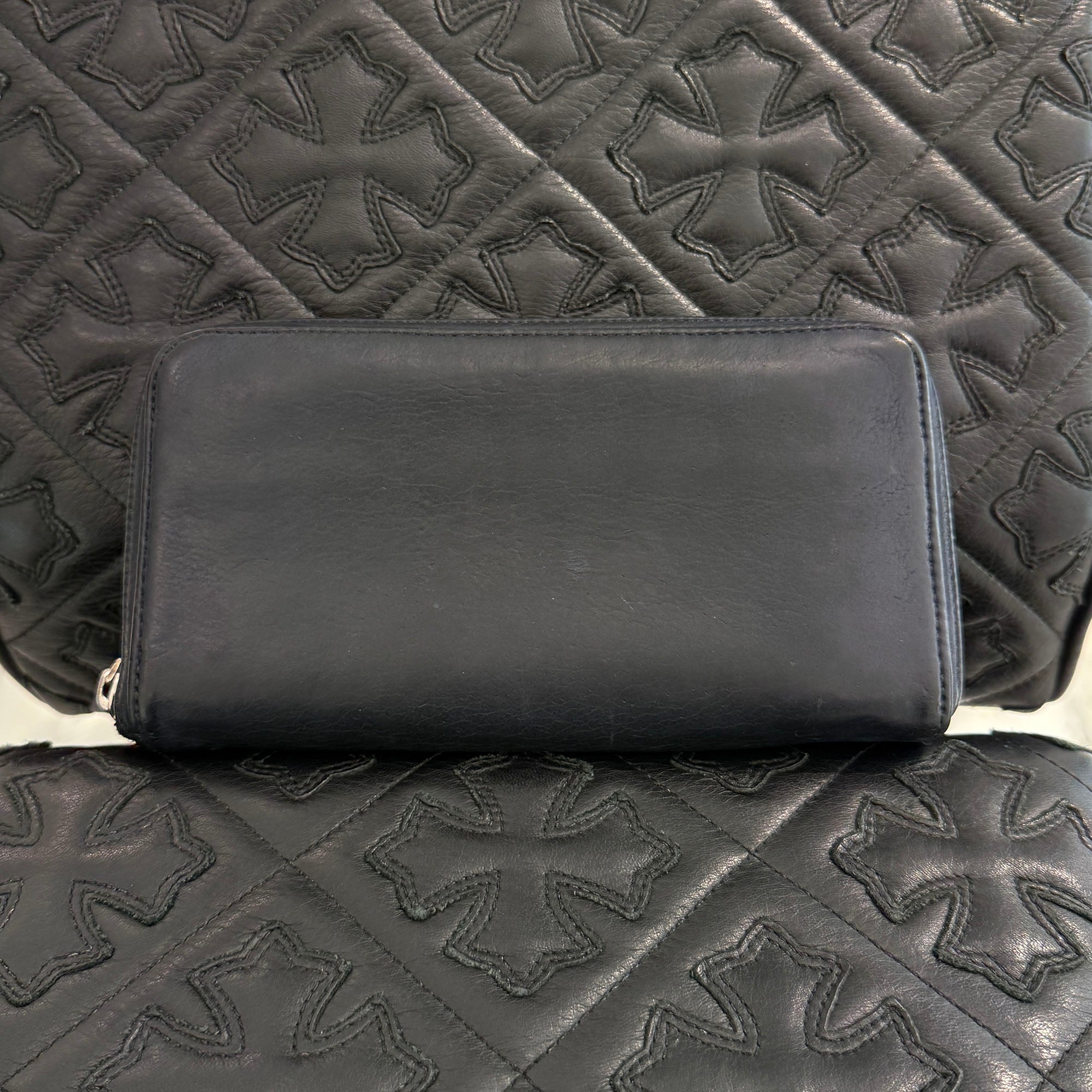 CHROME HEARTS 3 Cemetery Cross Leather Patch REC F ZIP #2 Wallet クロムハーツ 3セメタリークロス レザーパッチ レック F ジップ #2 ウォレット