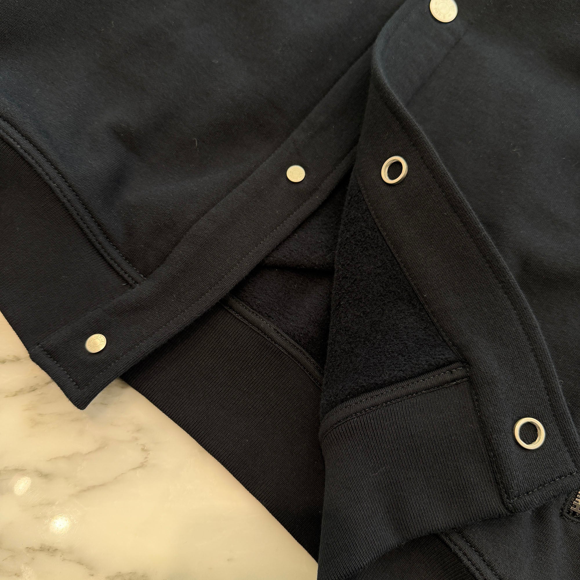 HERMES 2024SS Cotton Teddy Blouson " Jeu d'Adresse " Varsity Jacket H457810HA01 Size M エルメス コットン テディブルゾン " ジュ・ダドレス " バーシティジャケット サイズM