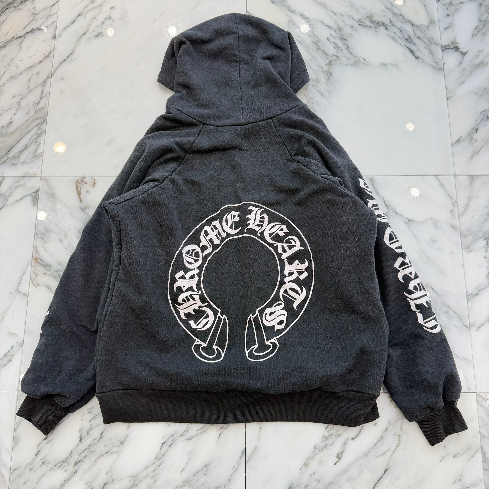 CHROME HEARTS Hooded Fuck You Horseshoe Pullover Hoodie Size M クロムハーツ フーデッド ファックユー ホースシュー プルオーバーフーディ サイズM