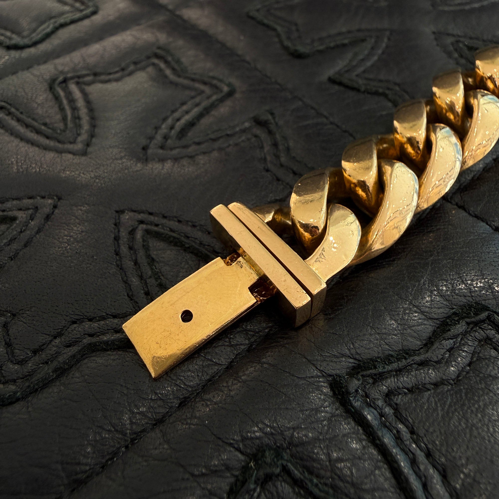 CHROME HEARTS 22K Classic Chain BOX ID Bracelet Pave Diamond 13 LINK クロムハーツ 22K クラッシックチェーン ボックスID ブレスレット パヴェダイヤモンド 13リンク