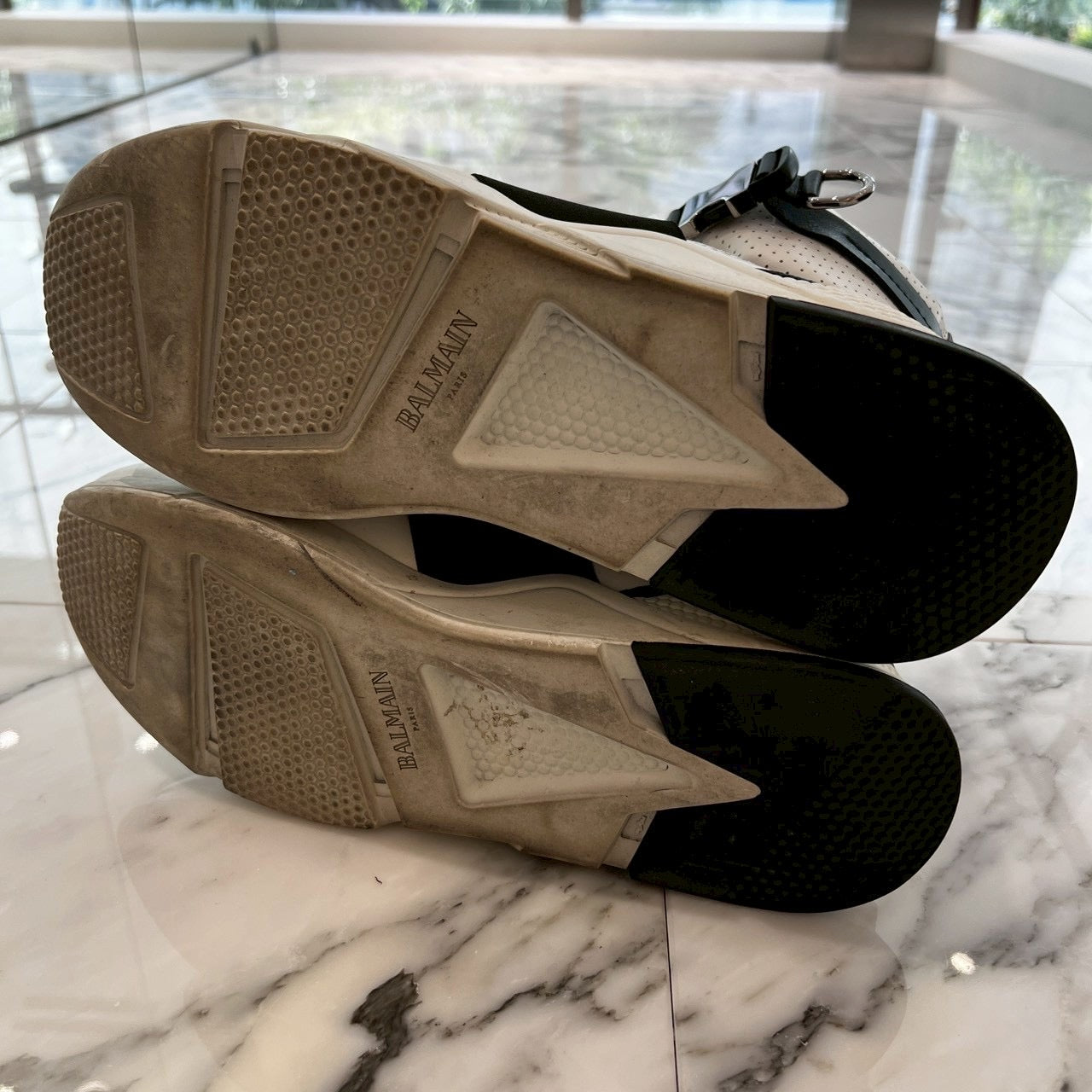 BALMAIN EXTON Logo Tape High Cut Sneakers Size 45U バルマン エクストン ロゴテープ ハイカットスニーカー サイズ45U