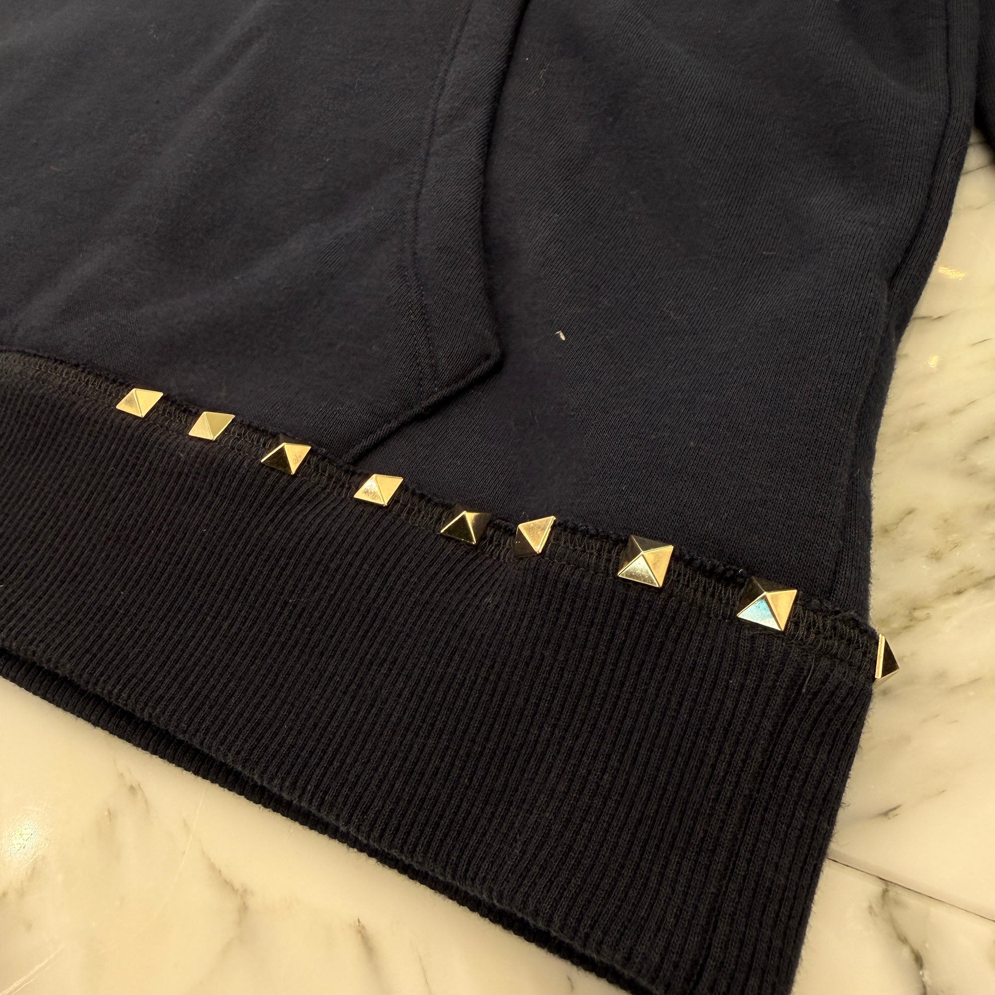VALENTINO 2019SS Rockstud Untitled Pullover Hoodie RV3MF06M3TV Size S ヴァレンティノ ロックスタッズ アンタイトルド プルオーバーパーカー サイズS