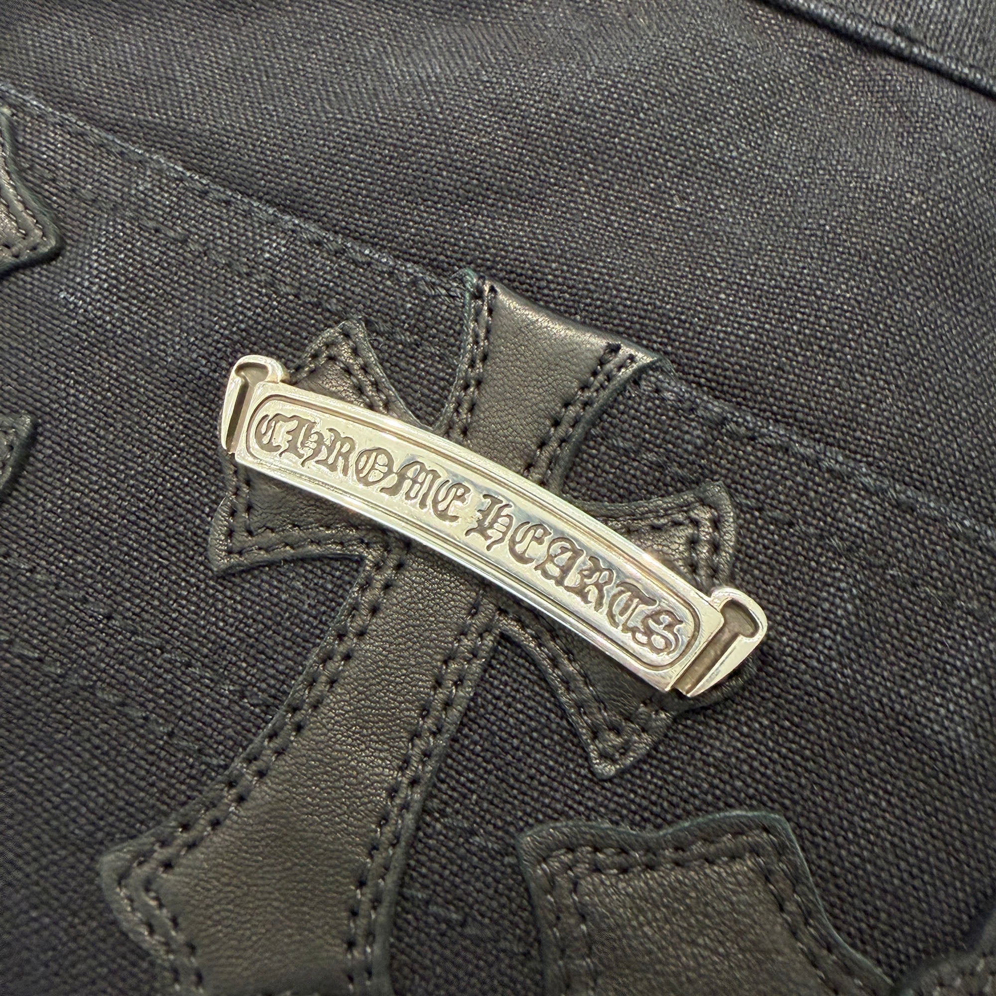 CHROME HEARTS Carpenter Cemetery Cross Patch Denim Shorts Size 36 クロムハーツ カーペンター セメタリークロスパッチ デニムショーツ サイズ36