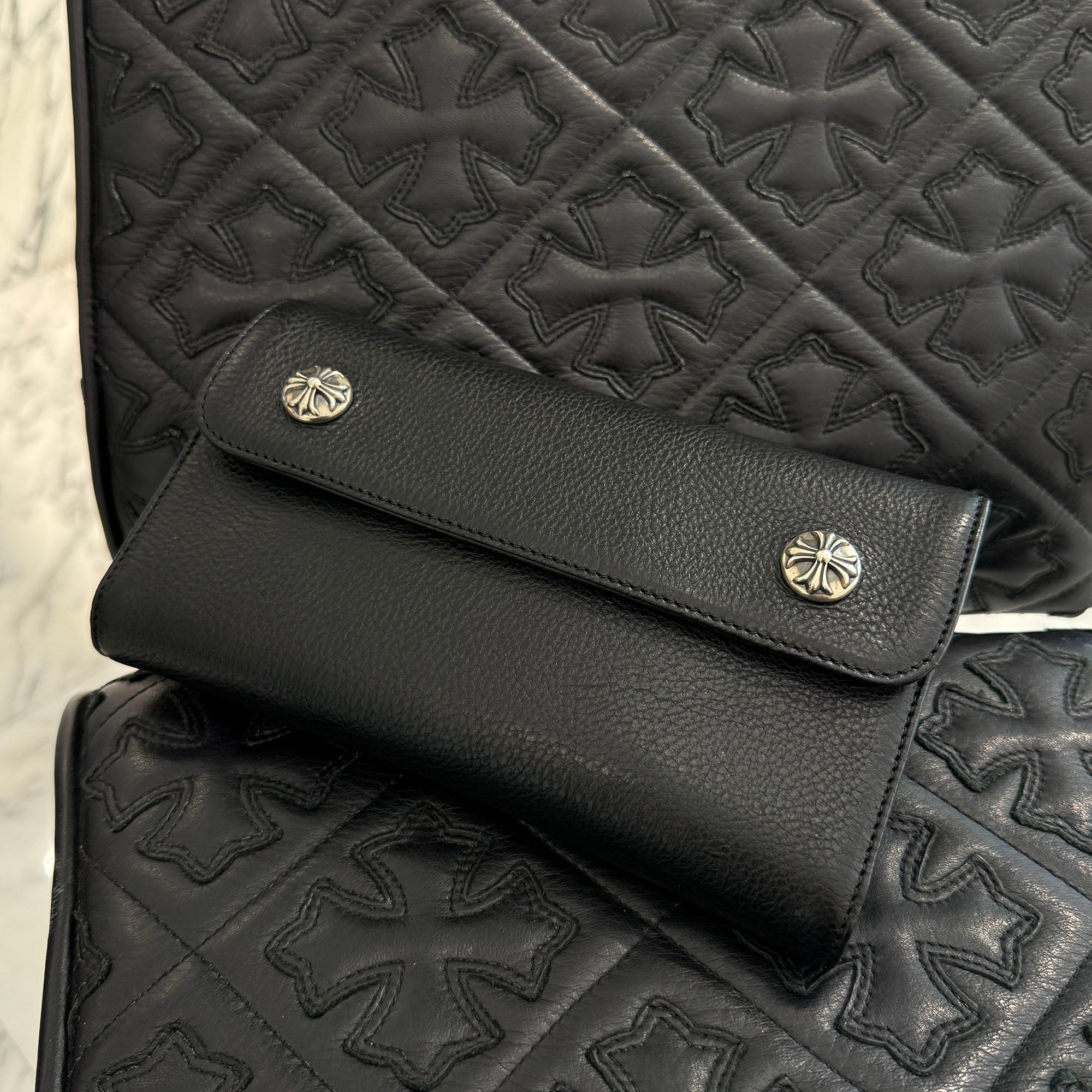 CHROME HEARTS Wave Cross Ball Wallet クロムハーツ ウェーブ クロス