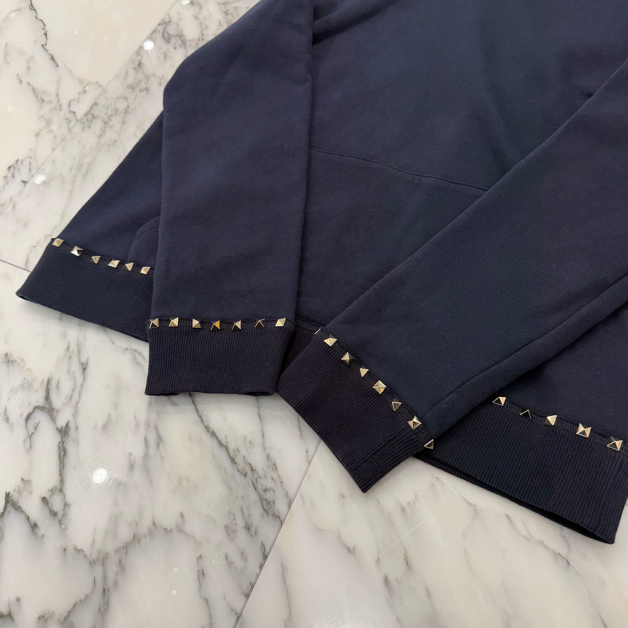 VALENTINO 2019SS Rockstud Untitled Pullover Hoodie RV3MF06M3TV Size S ヴァレンティノ ロックスタッズ アンタイトルド プルオーバーパーカー サイズS