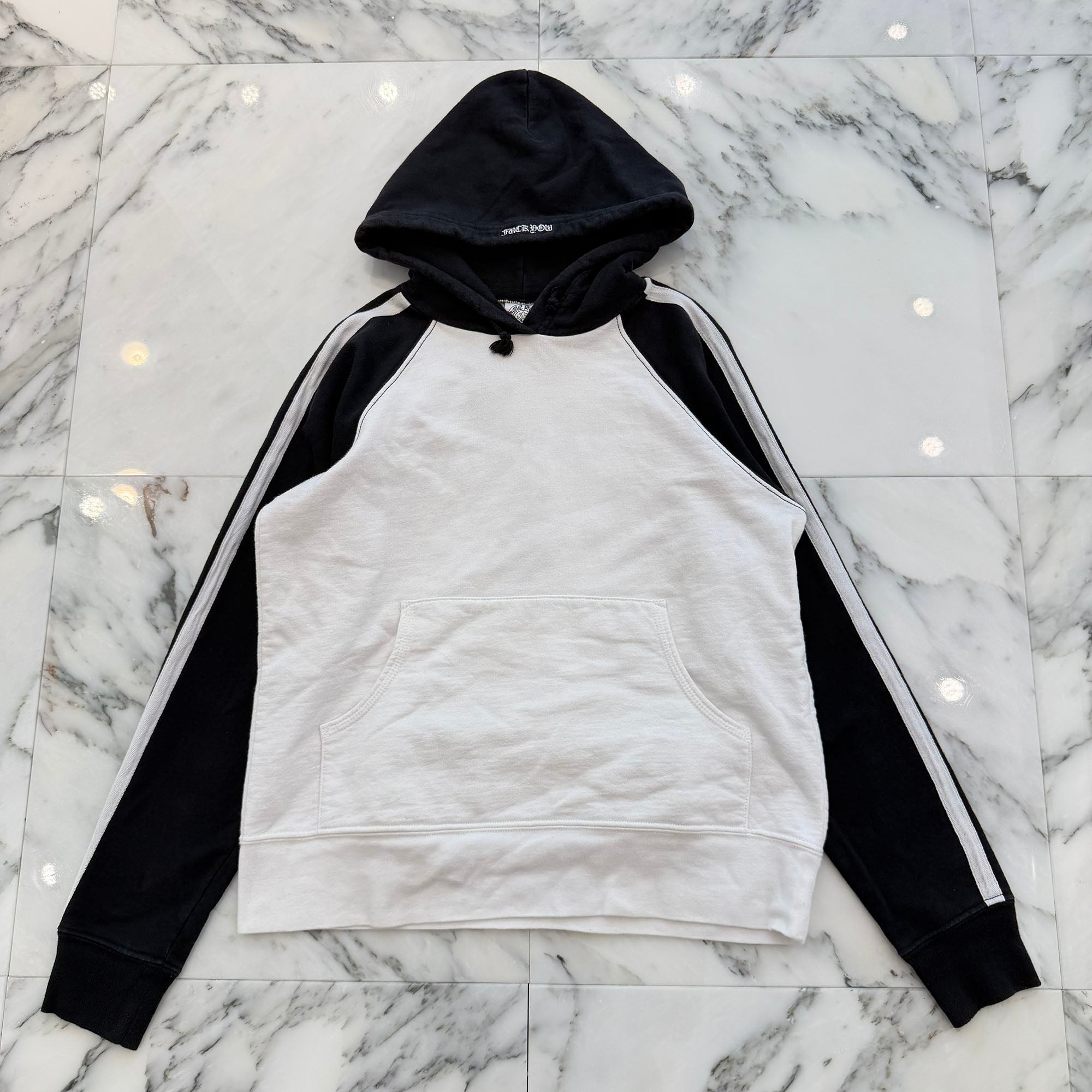 CHROME HEARTS Back T Bar Logo Embroidery Raglan Pullover Hoodie Size M クロムハーツ バック T バー ロゴ刺繍 ラグラン プルオーバーフーディー サイズM
