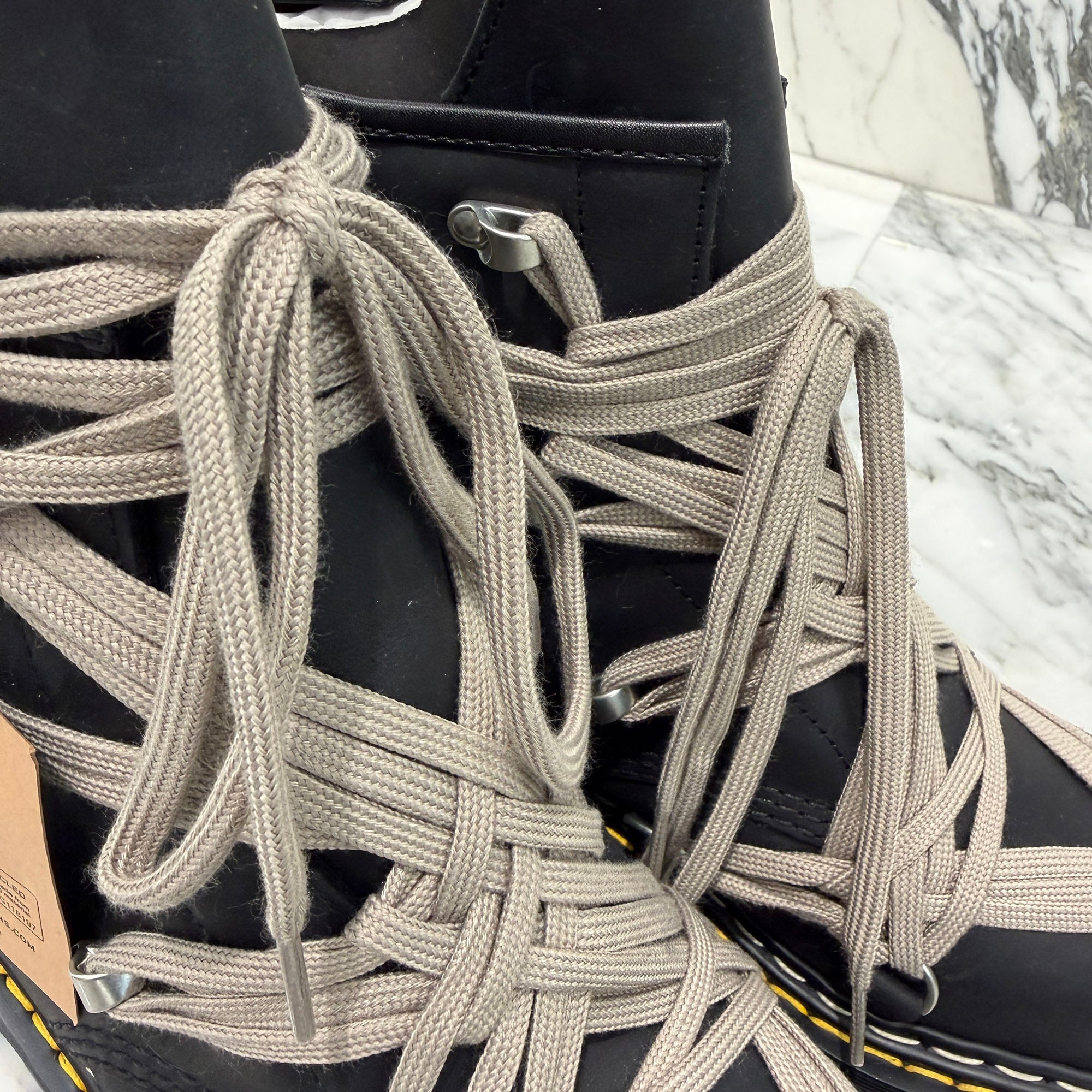 Rick Owens × Dr.Martens 1460 QUAD SOLE MEGALACE Boot DW02E68128001 Size UK8(27.0cm) リックオウエンス×ドクターマーチン 1460 クアッドソール メガレースブーツ サイズUK8(27.0cm)