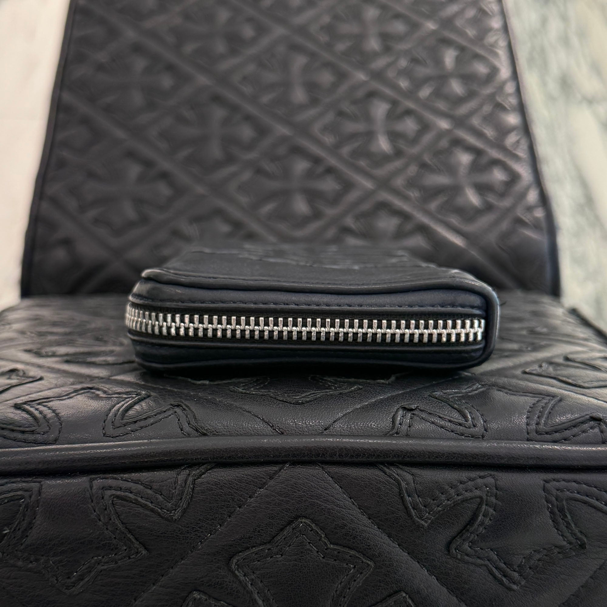 CHROME HEARTS 3 Cemetery Cross Leather Patch REC F ZIP #2 Wallet クロムハーツ 3セメタリークロス レザーパッチ レック F ジップ #2 ウォレット