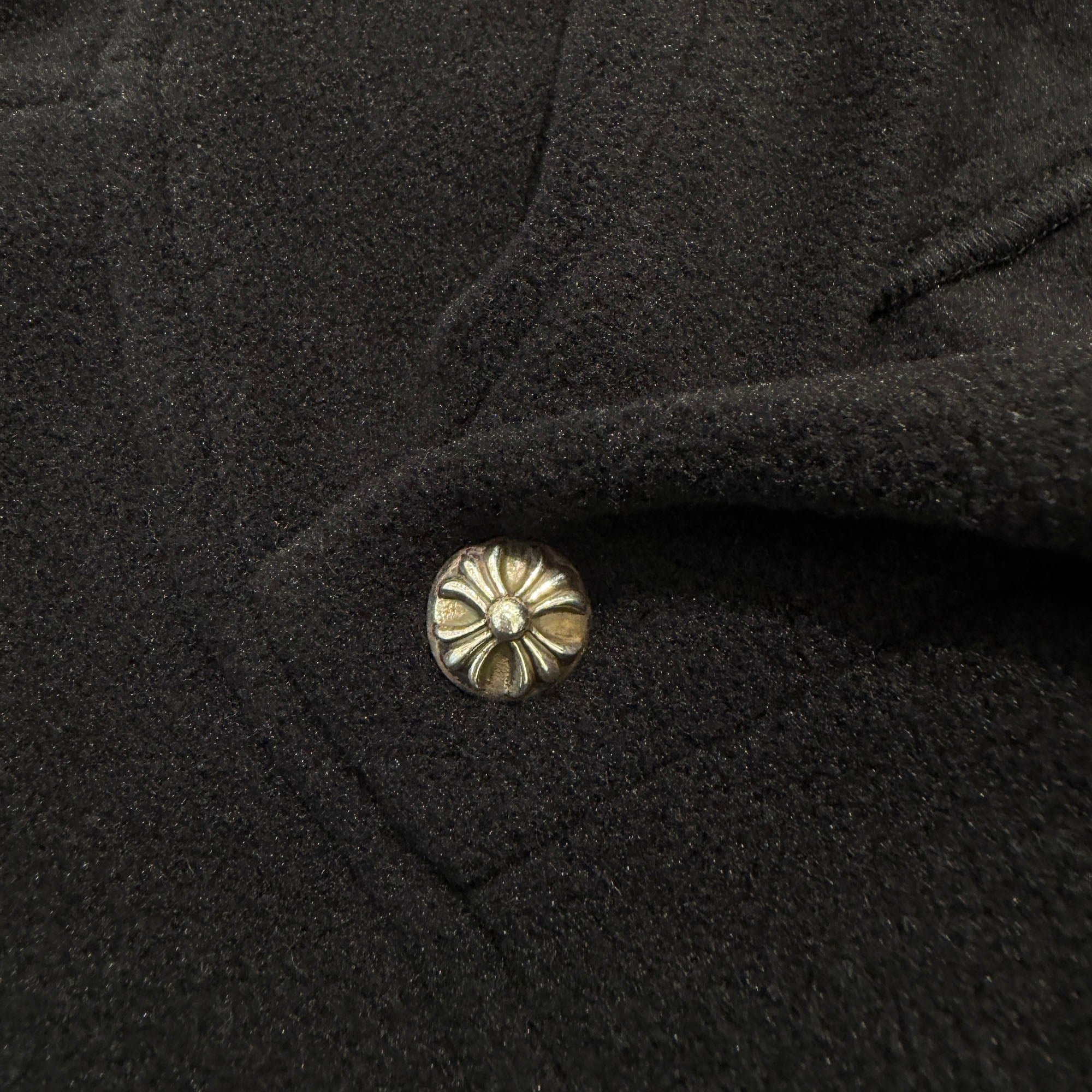 CHROME HEARTS YNOT CH Plus Leather Patch Fleece Hoodie Size XL クロムハーツ ワイノット CHプラス レザー クロス パッチ フリース フーディ サイズXL