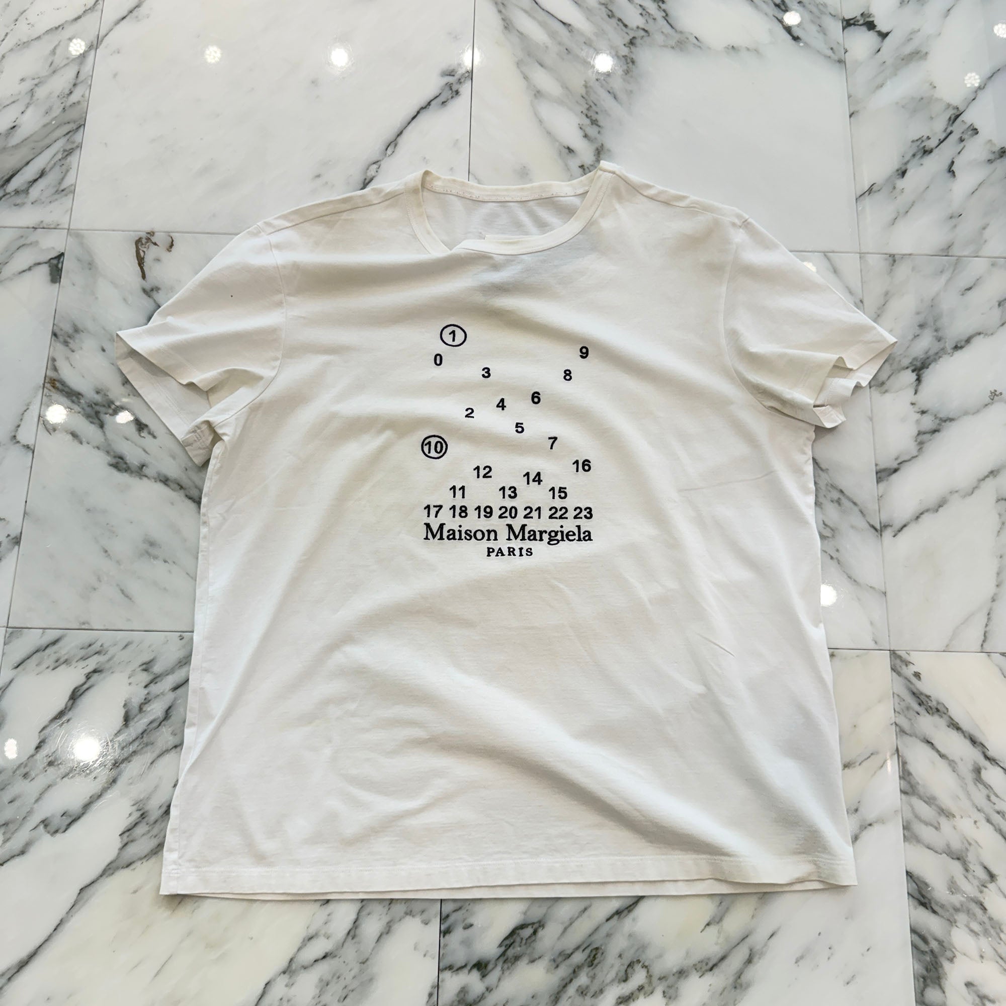 Maison Margiela 2023SS Numbering Logo Tee S50GC0684 S22816 Size L メゾンマルジェラ ナンバリング ロゴ Tシャツ サイズL