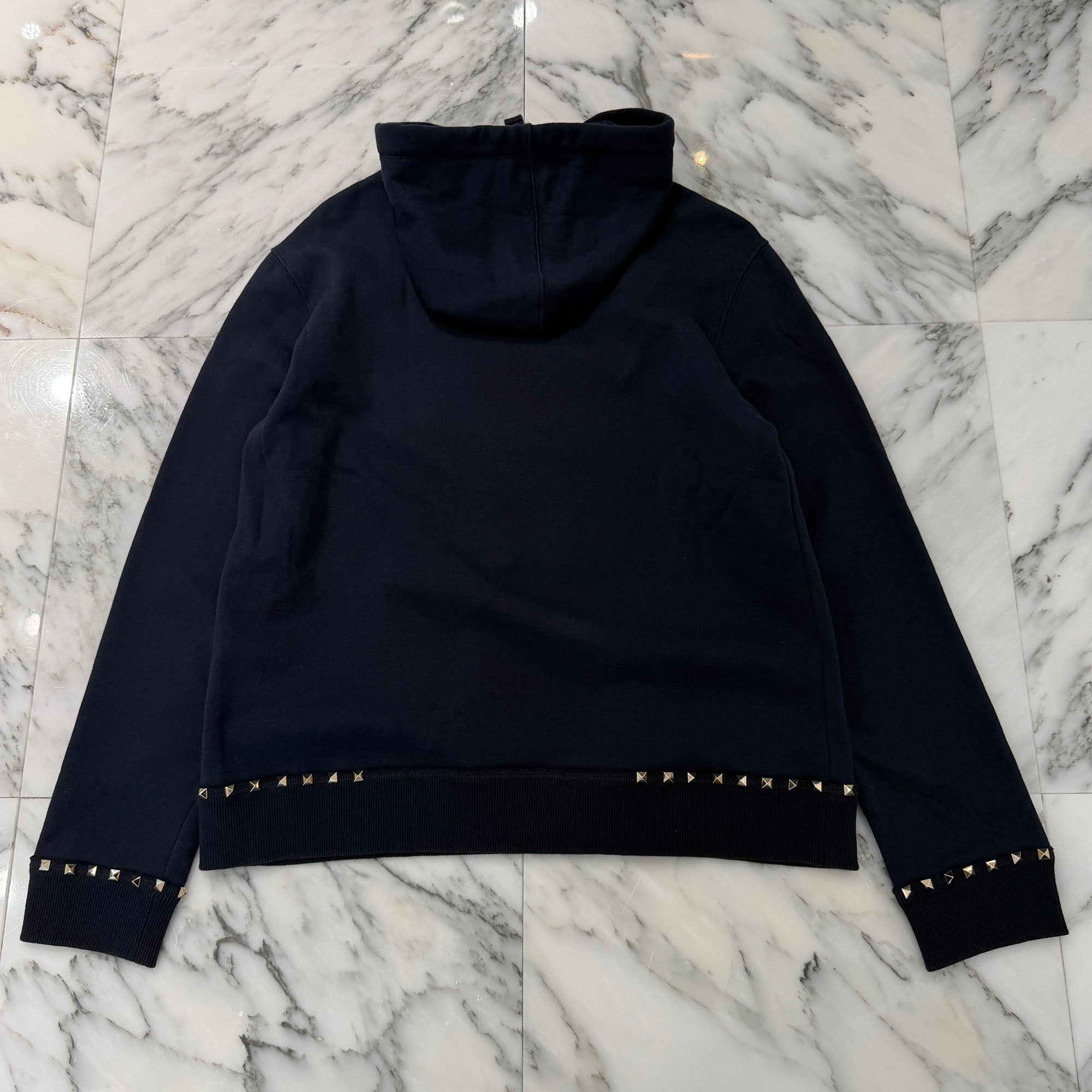 VALENTINO 2019SS Rockstud Untitled Pullover Hoodie RV3MF06M3TV Size S ヴァレンティノ ロックスタッズ アンタイトルド プルオーバーパーカー サイズS