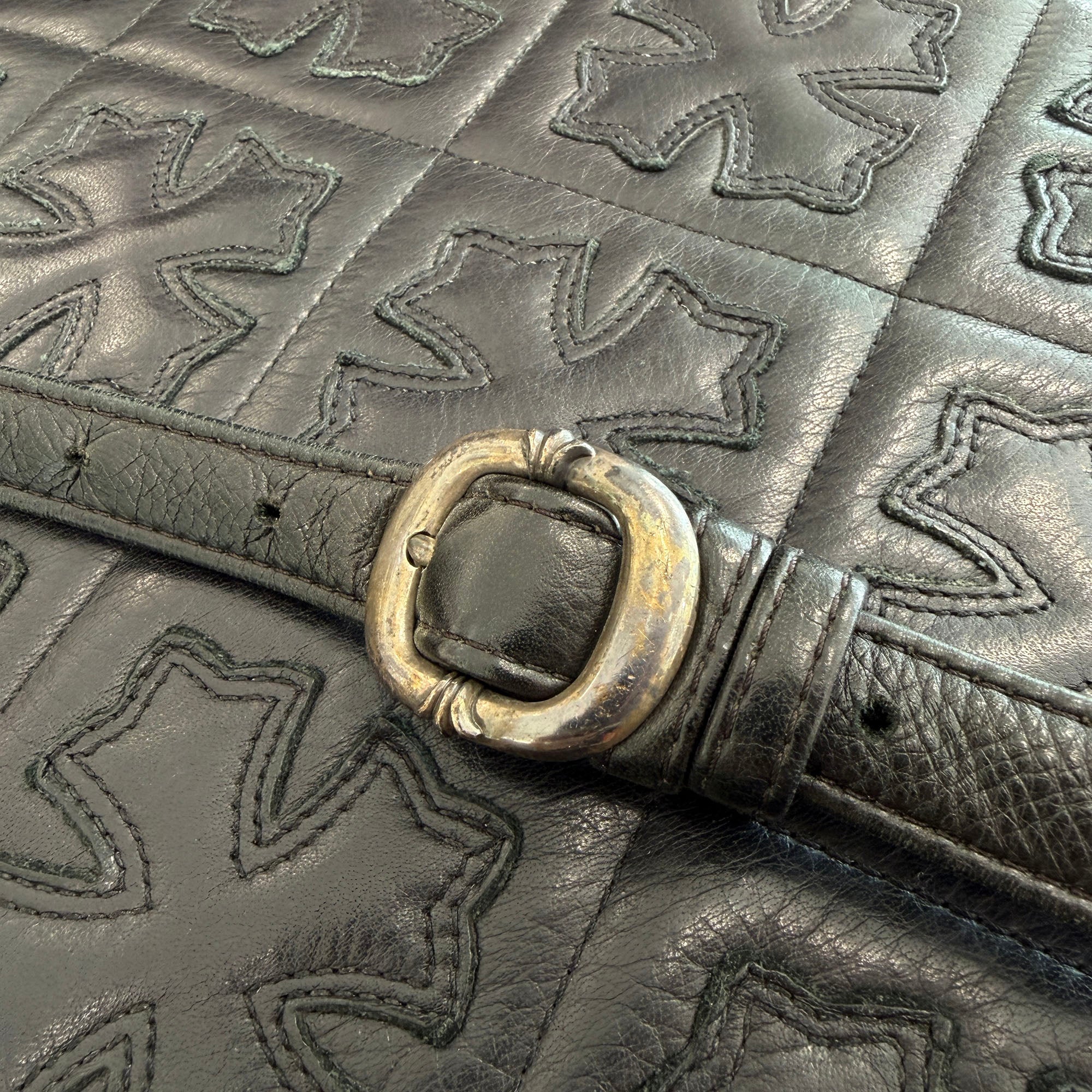 CHROME HEARTS F-SLINGER Leather Shoulder Bag クロムハーツ F