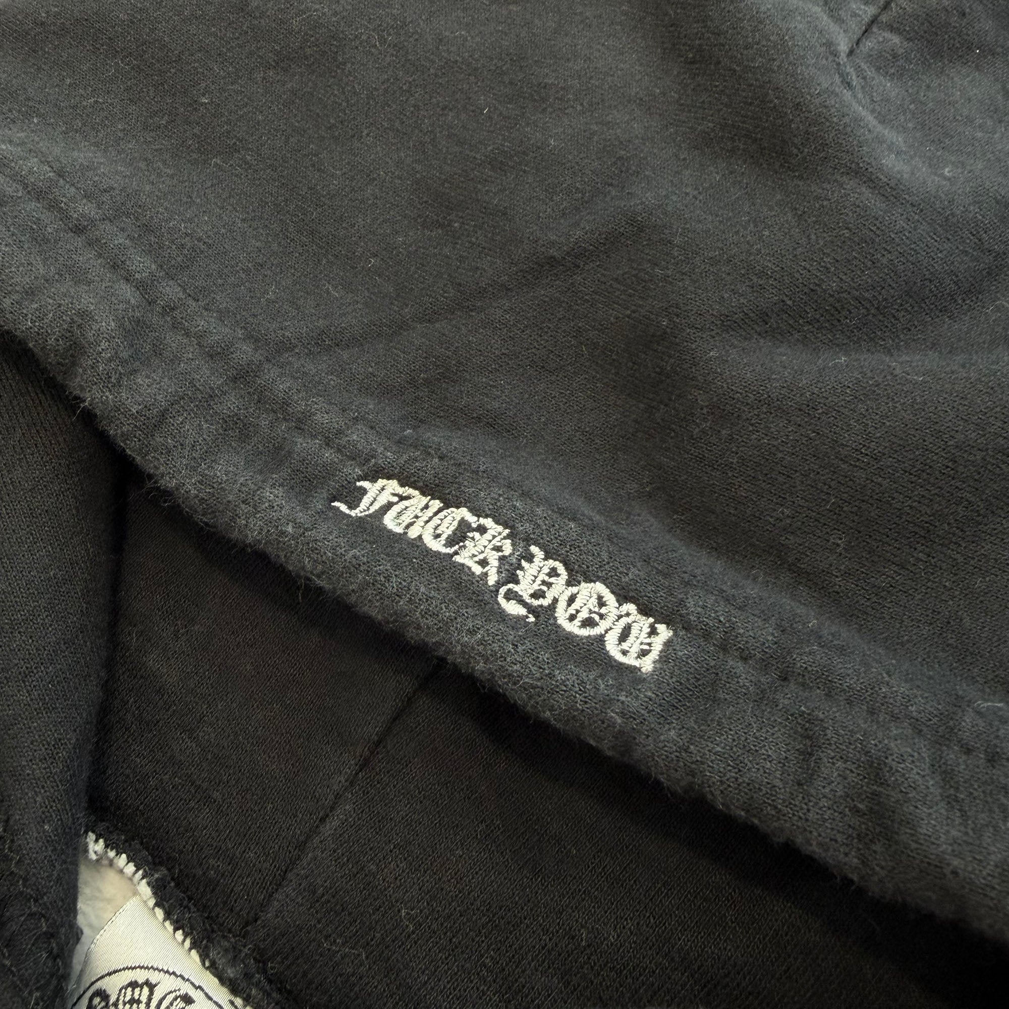 CHROME HEARTS Back T Bar Logo Embroidery Raglan Pullover Hoodie Size M クロムハーツ バック T バー ロゴ刺繍 ラグラン プルオーバーフーディー サイズM