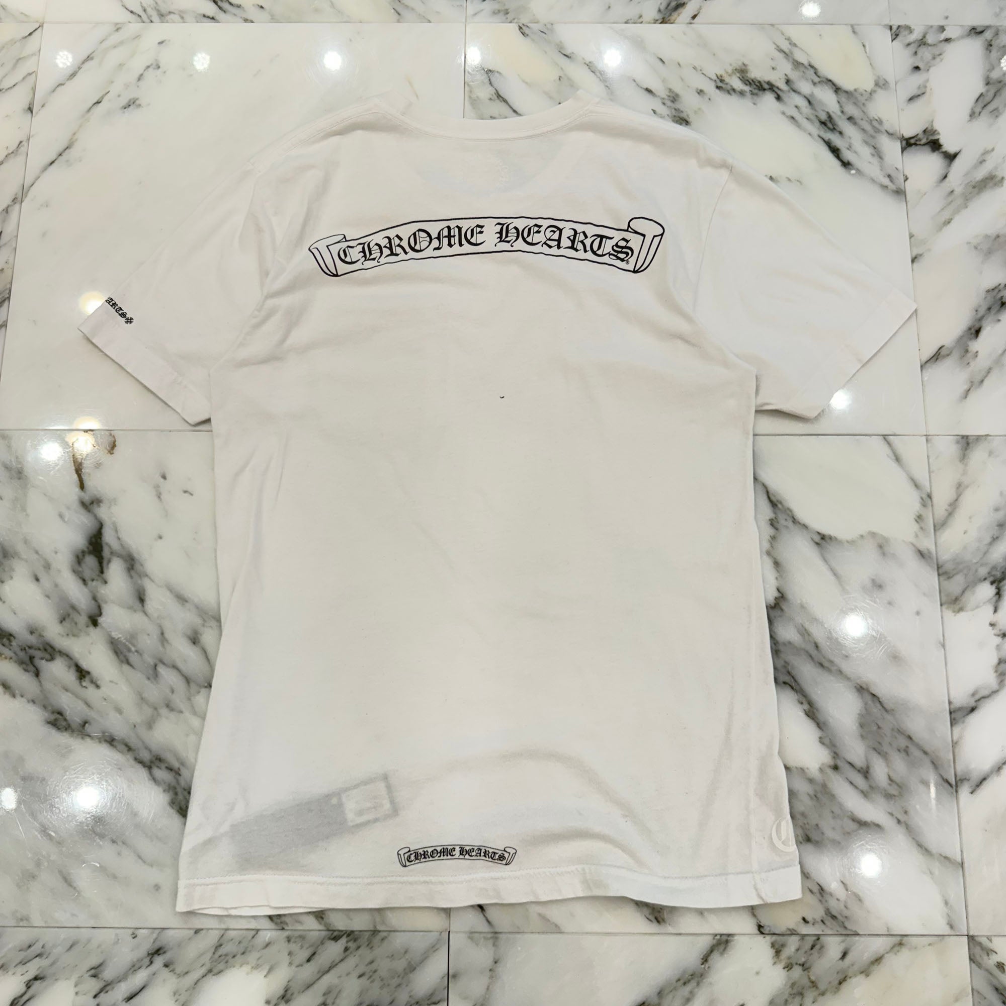 CHROME HEARTS Back Scroll Logo Tee Size M クロムハーツ バックスクロールロゴ プリントTシャツ サイズＭ