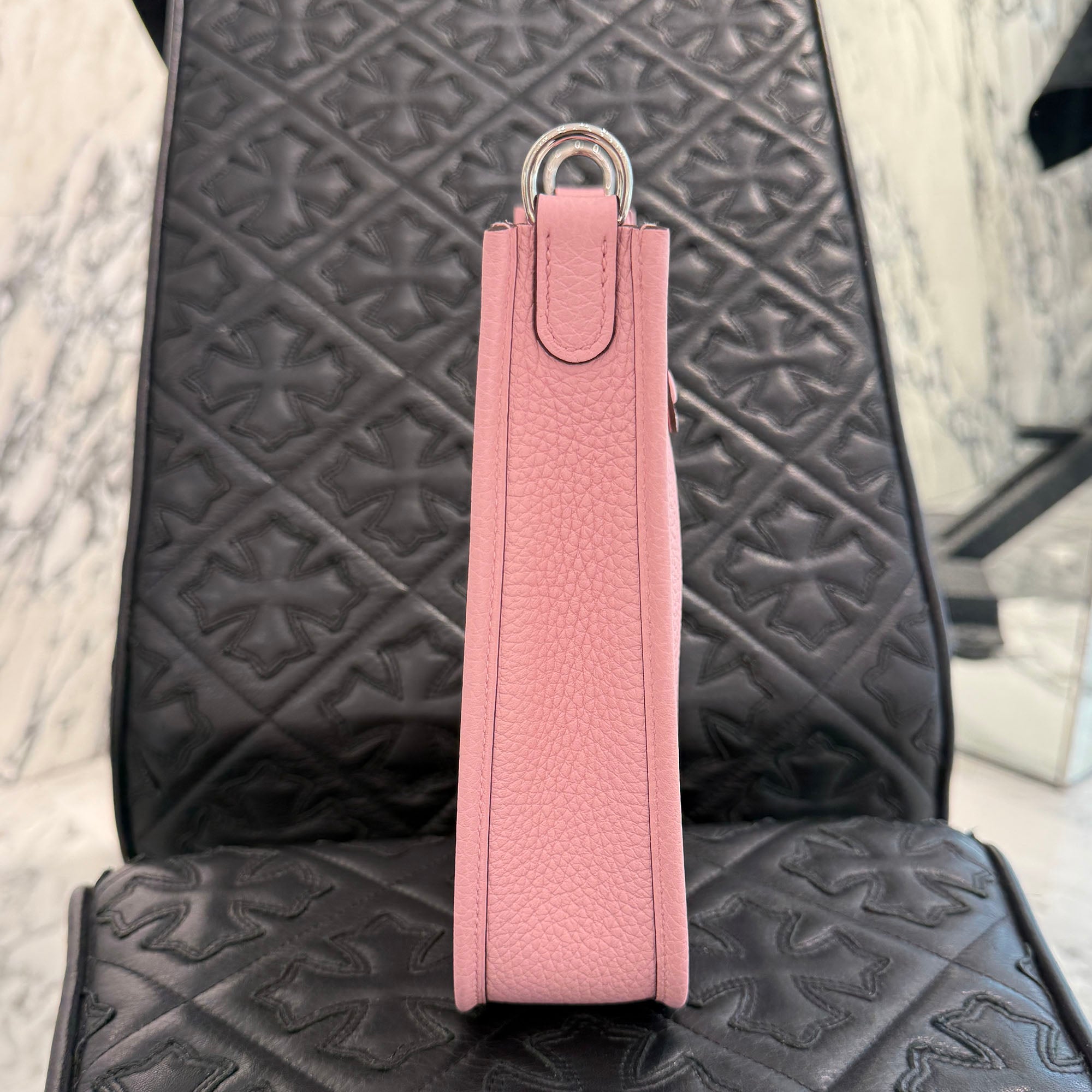 HERMES Evelyn Amazon TPM "Rose Sakura" K刻印 エルメス エブリン アマゾン TPM "ローズサクラ" レザーショルダーバッグ K刻印