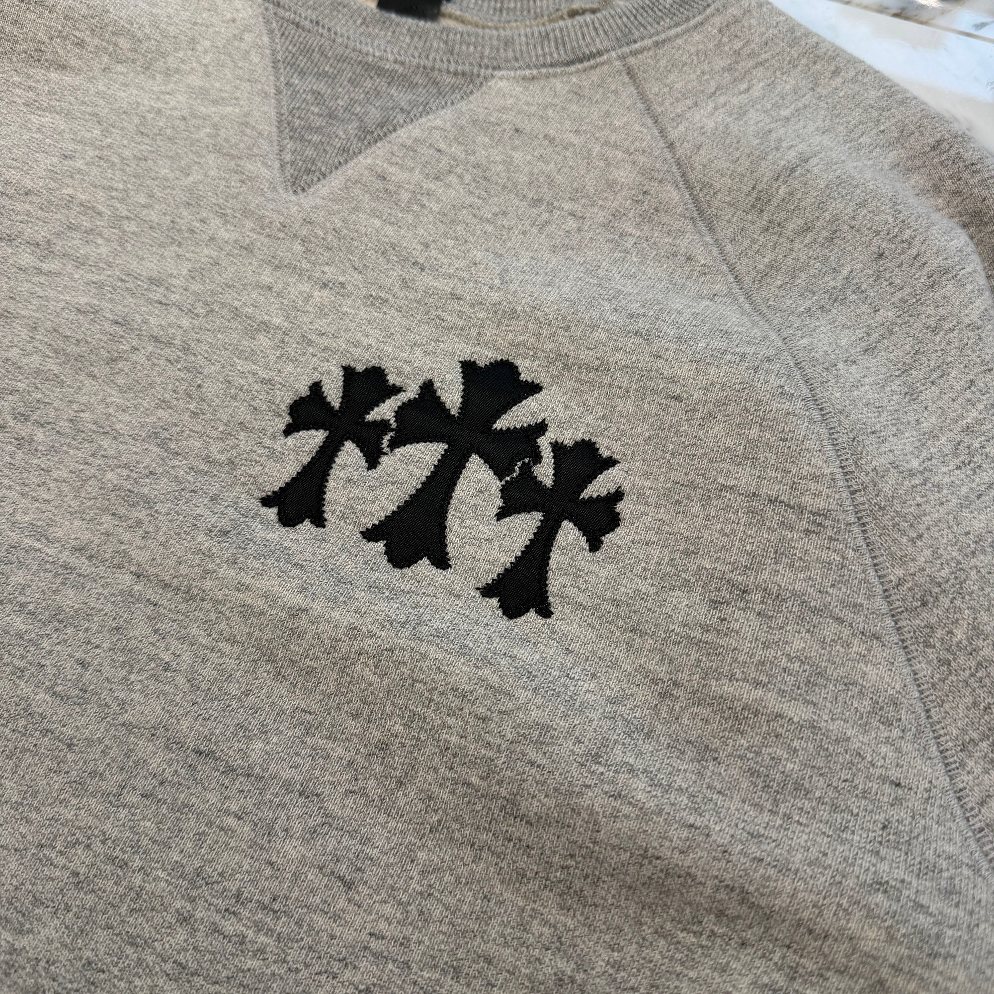 CHROME HEARTS 2025SS Y NOT Cemetery Cross Applique Embroidery Sweatshirt Size M クロムハーツ ワイノット セメタリークロス アップリケ刺繡 スウェットシャツ サイズM