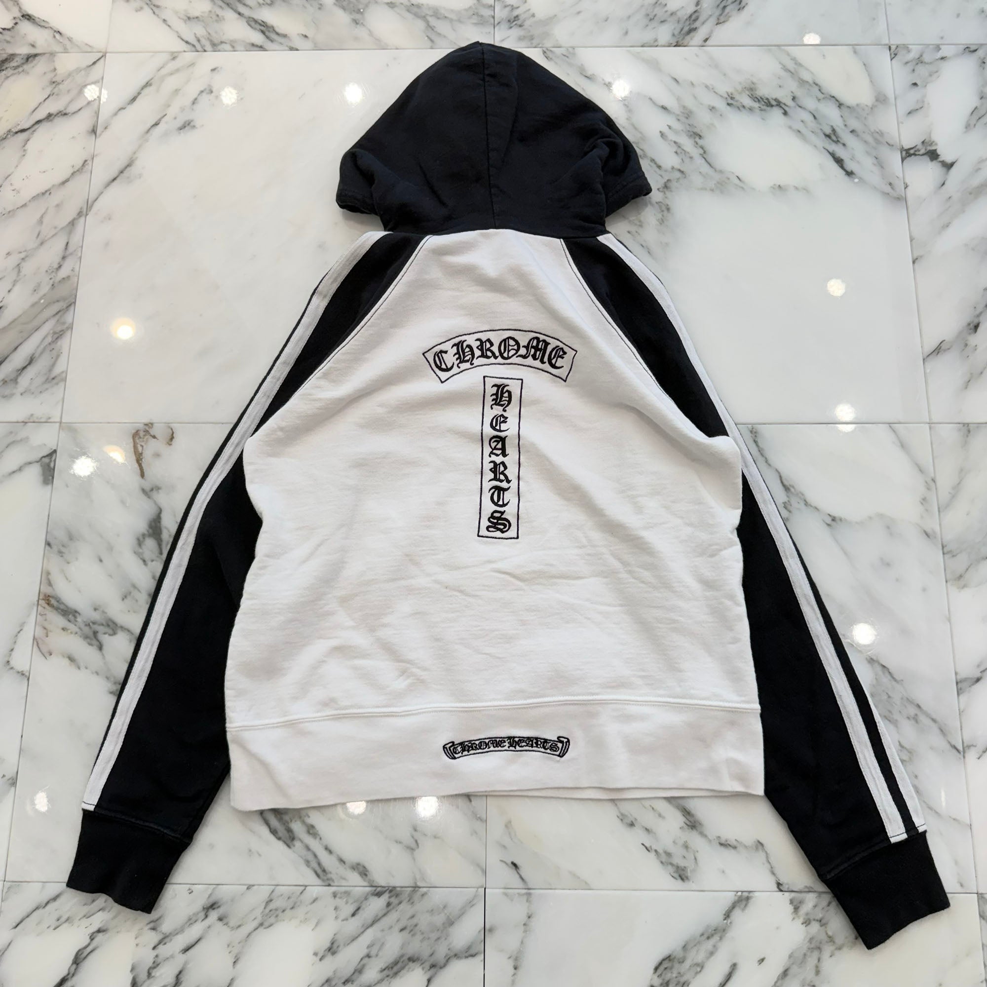 CHROME HEARTS Back T Bar Logo Embroidery Raglan Pullover Hoodie Size M クロムハーツ バック T バー ロゴ刺繍 ラグラン プルオーバーフーディー サイズM