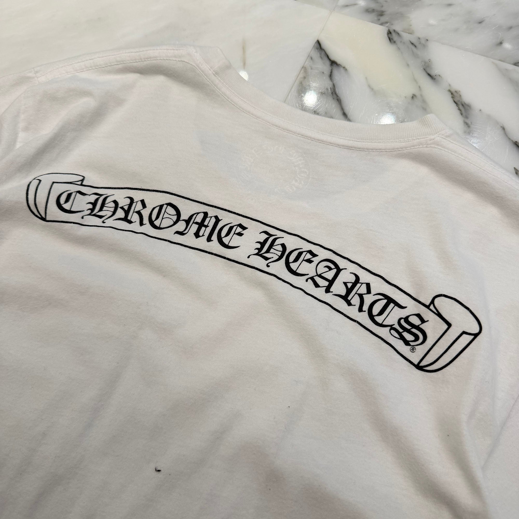 CHROME HEARTS Back Scroll Logo Tee Size M クロムハーツ バックスクロールロゴ プリントTシャツ サイズＭ
