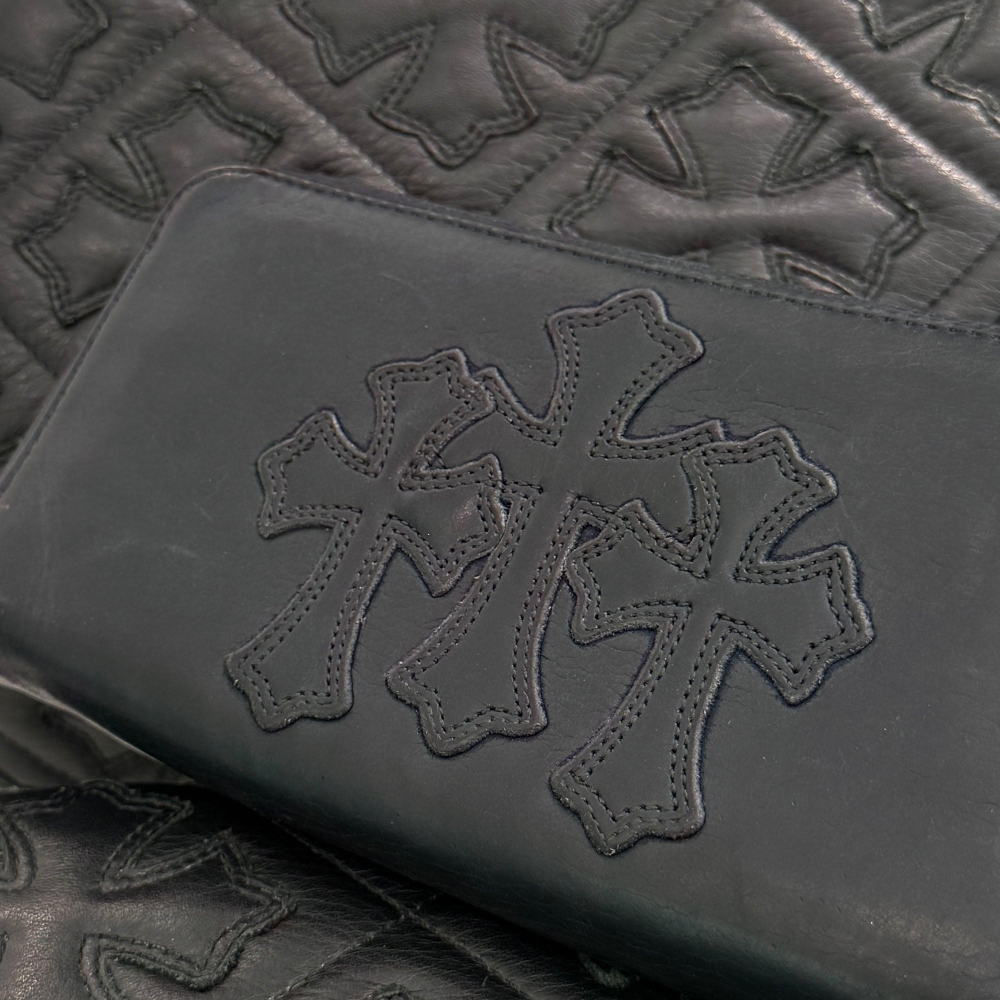 CHROME HEARTS 3 Cemetery Cross Leather Patch REC F ZIP #2 Wallet クロムハーツ 3セメタリークロス レザーパッチ レック F ジップ #2 ウォレット