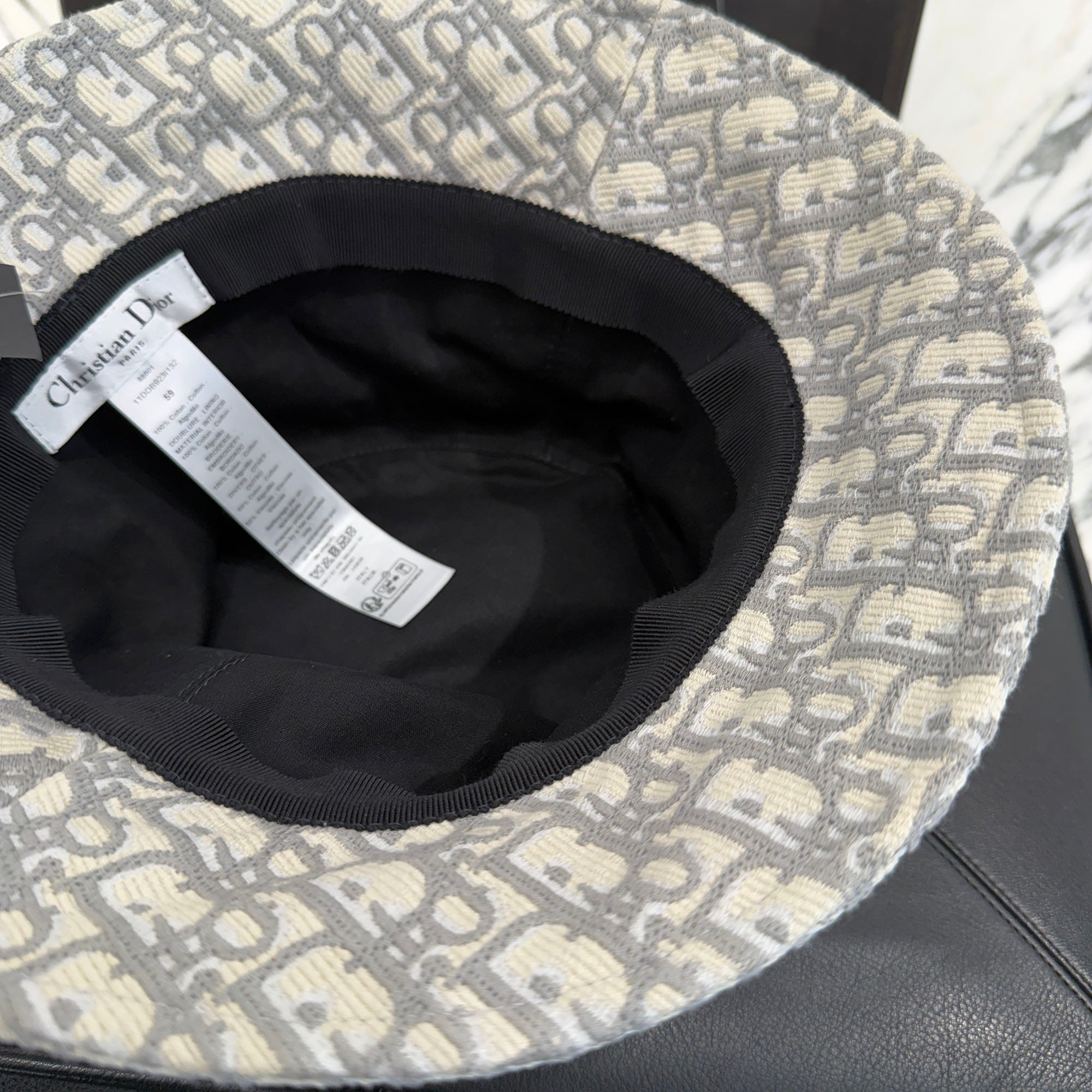 Dior Trotter Oblique Bucket Hat 11DOB923I132 Size 59 ディオール トロッター オブリーク バケットハット サイズ59