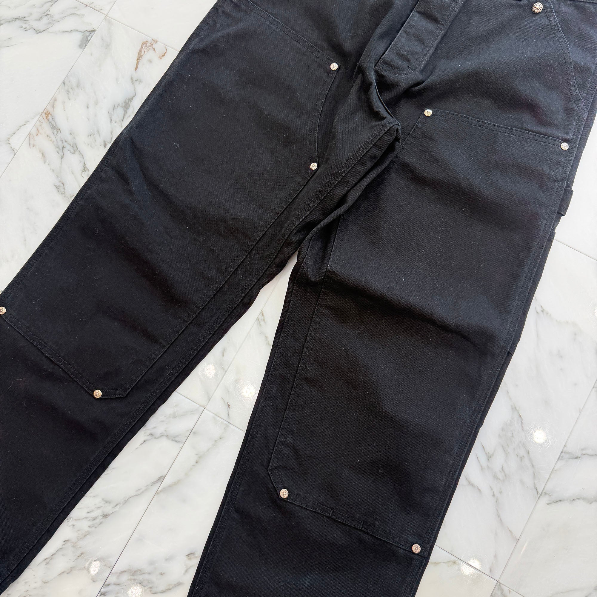 CHROME HEARTS Carpenter Cross Ball Button Denim Pants Size 34 クロムハーツ カーペンター クロスボールボタン デニムパンツ サイズ34