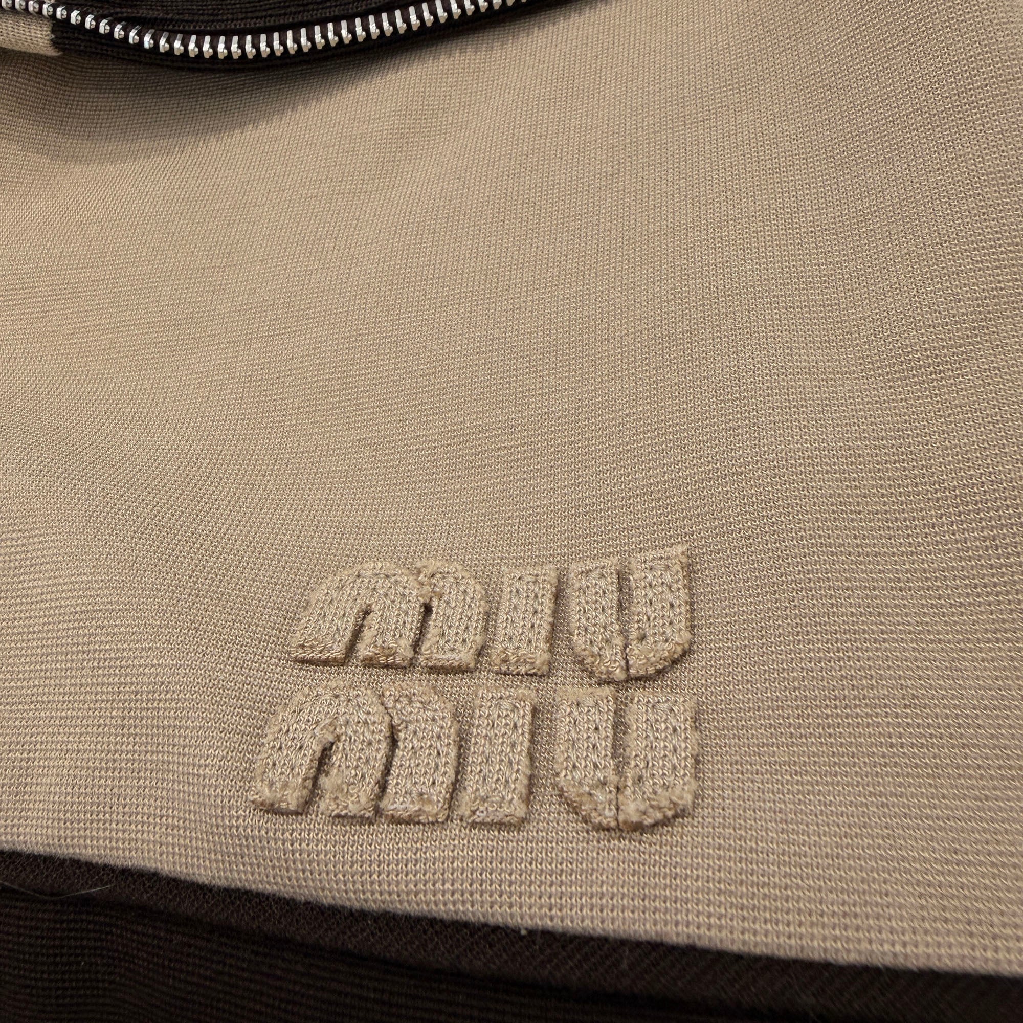 MIU MIU 2025AW Cotton Fleece Zip Up Jacket MJLA02 SOOO 18FX  Size S ミュウミュウ コットンフリース ジップアップ ジャケット サイズS