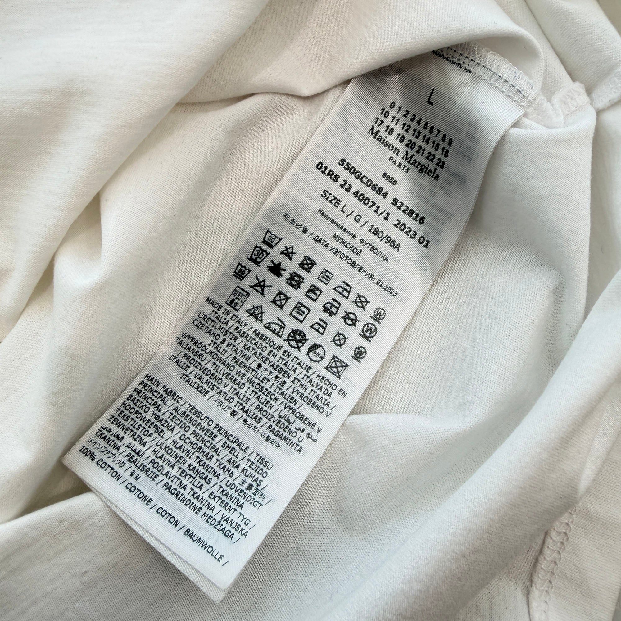 Maison Margiela 2023SS Numbering Logo Tee S50GC0684 S22816 Size L メゾンマルジェラ ナンバリング ロゴ Tシャツ サイズL