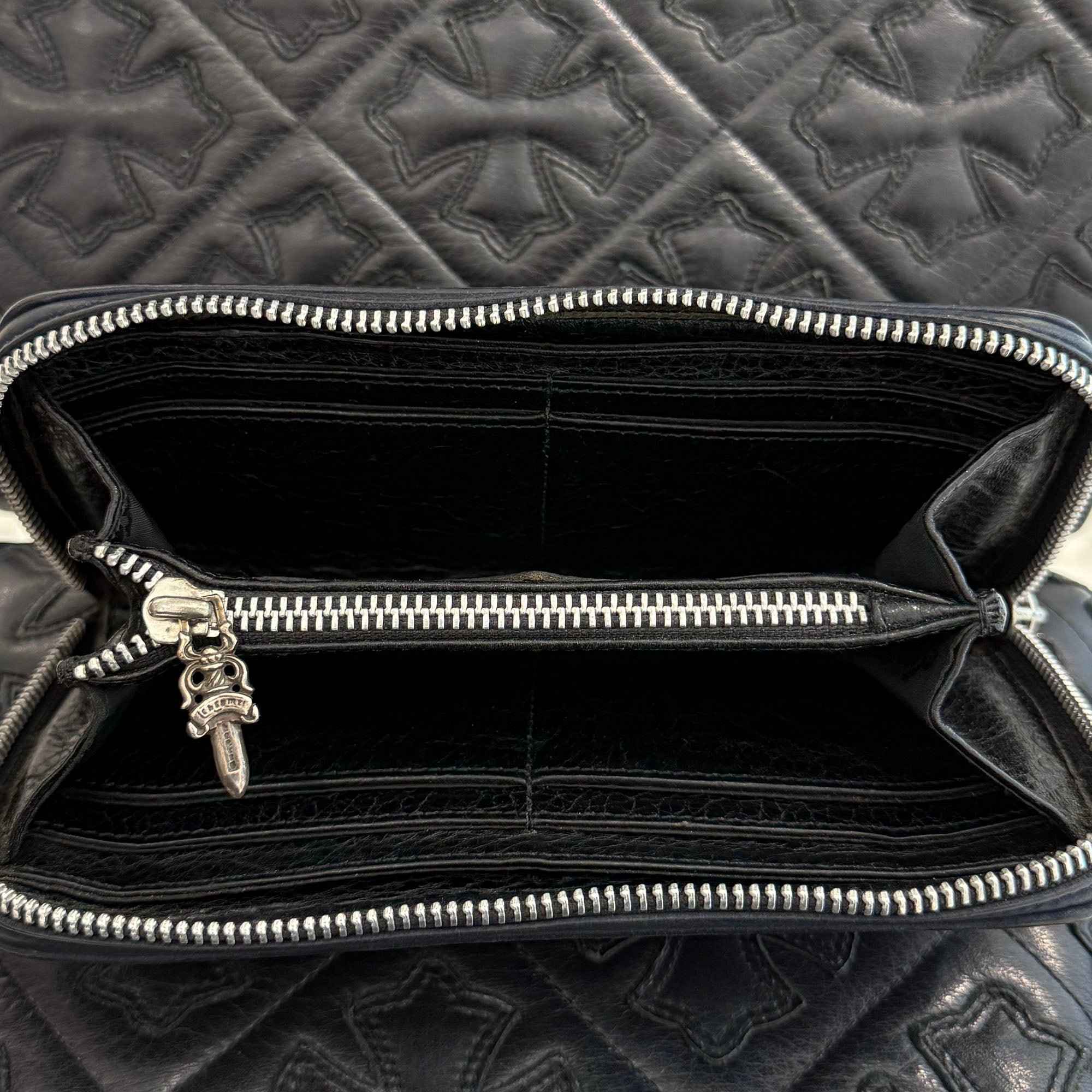 CHROME HEARTS 3 Cemetery Cross Leather Patch REC F ZIP #2 Wallet クロムハーツ 3セメタリークロス レザーパッチ レック F ジップ #2 ウォレット